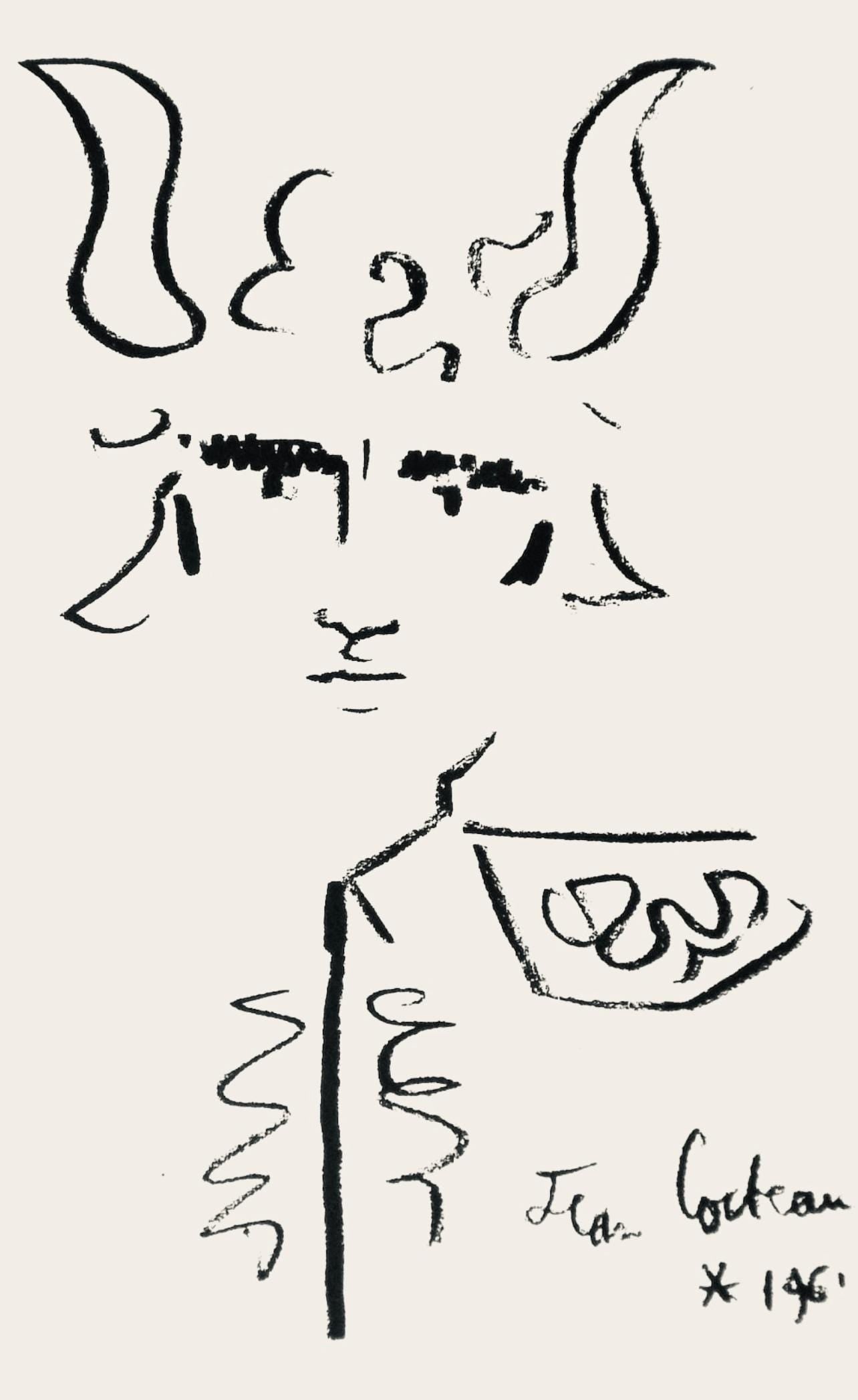 Jean Cocteau, Composition, Taureaux, Limited Edition Lithograph