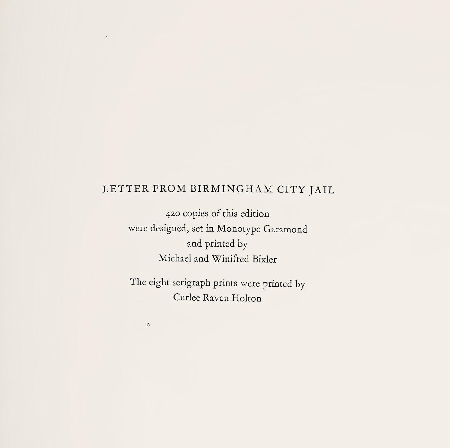 Faith Ringgold, Montgomery Bus Boycott, Letter from Birmingham City Jail, Limited Edition Silkscreen
