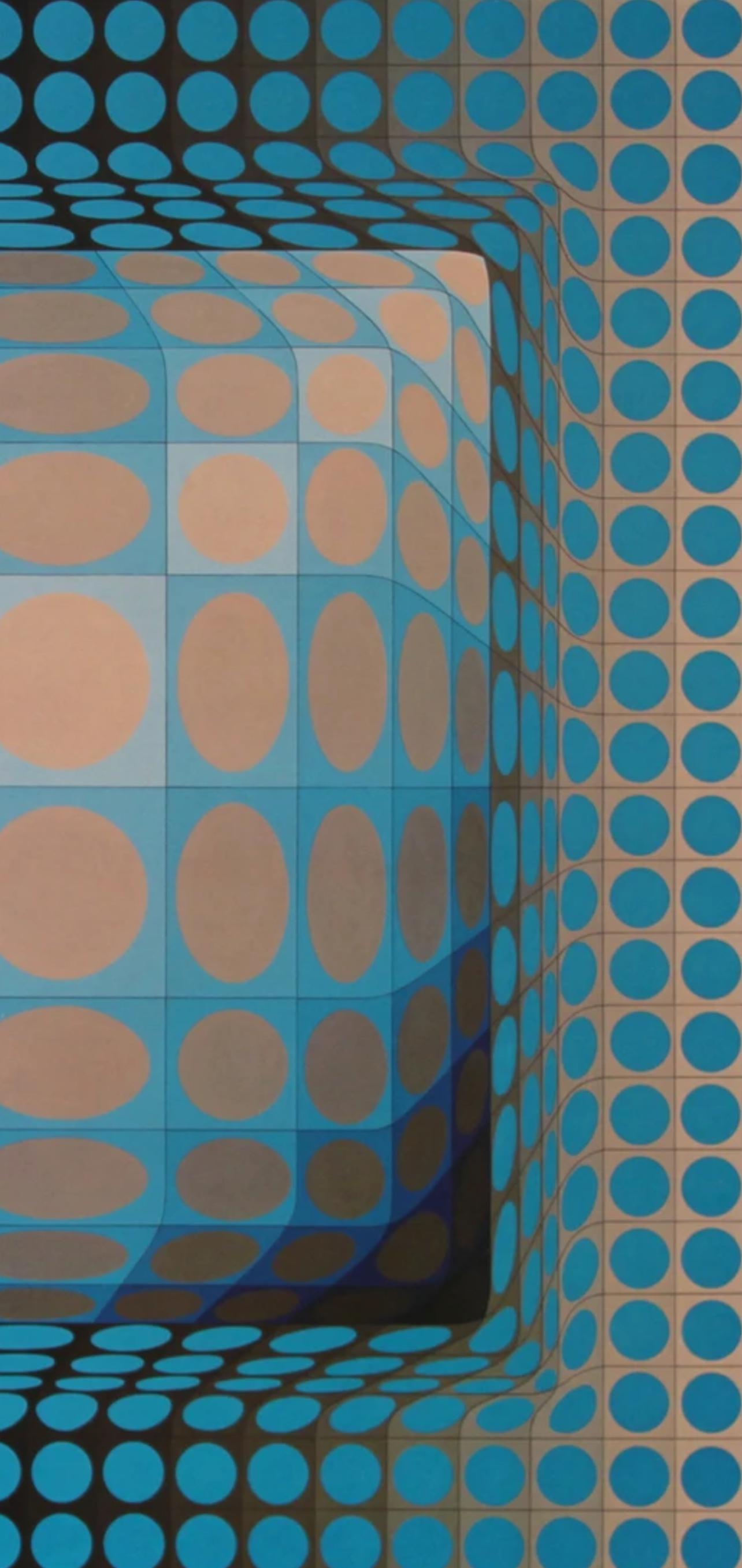 Victor Vasarely, Composition, Progressions II, Limited Edition Héliogravure
