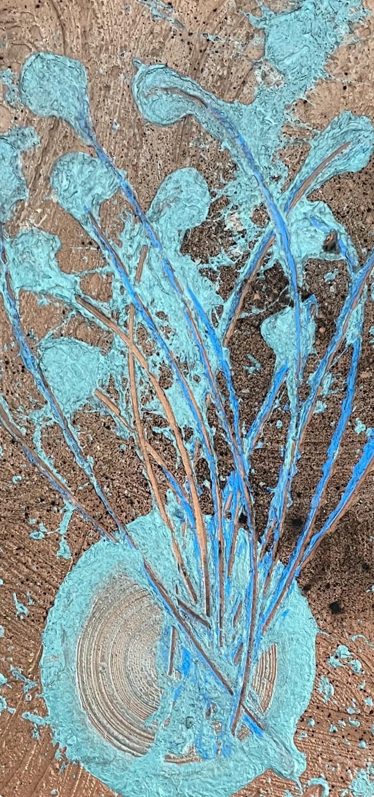 Dale Chihuly, Steel Blue, Ikebana Series, Original Painting
