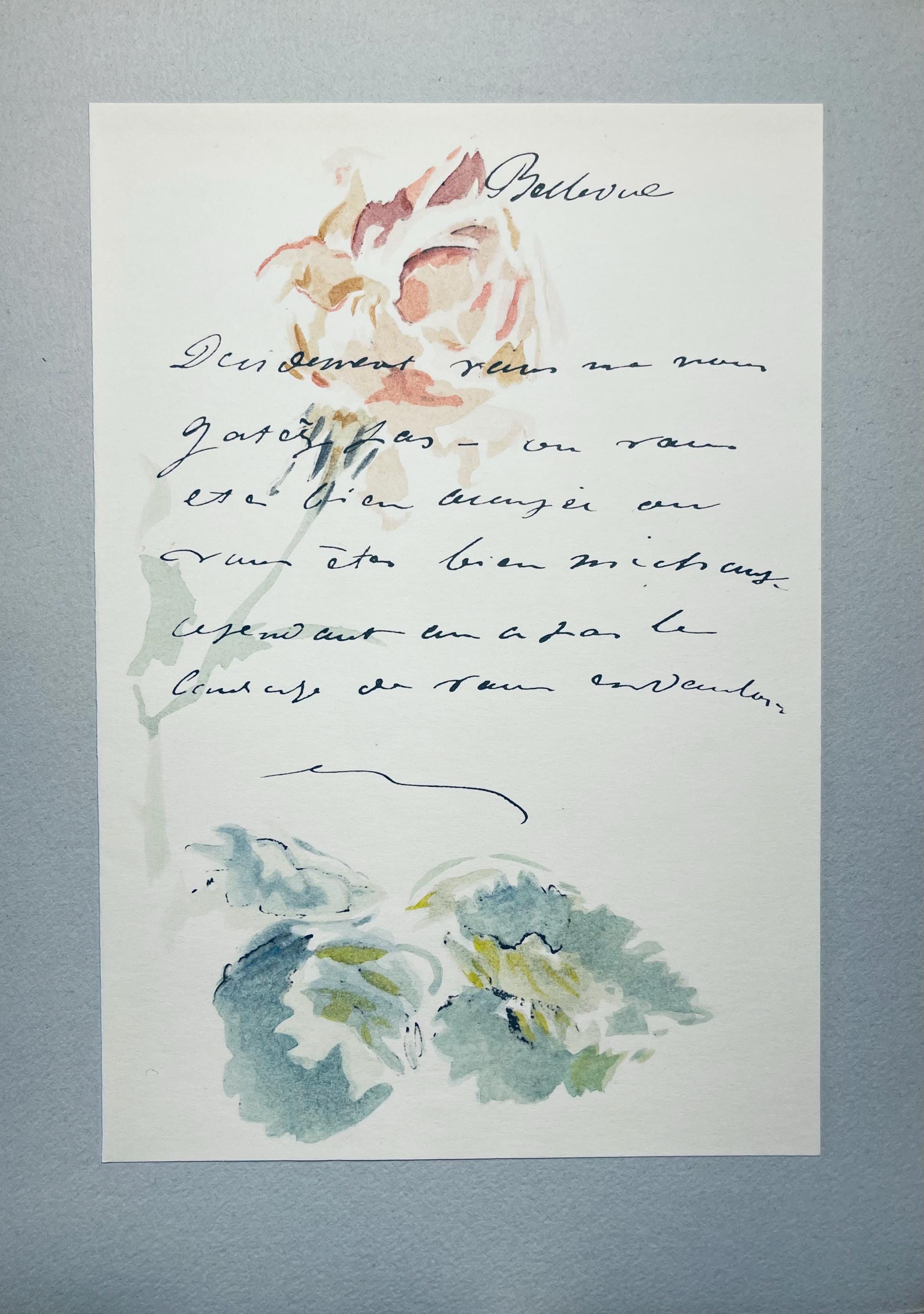Édouard Manet, Composition, Édouard Manet, Letters with Aquarelles, Limited Edition Lithograph