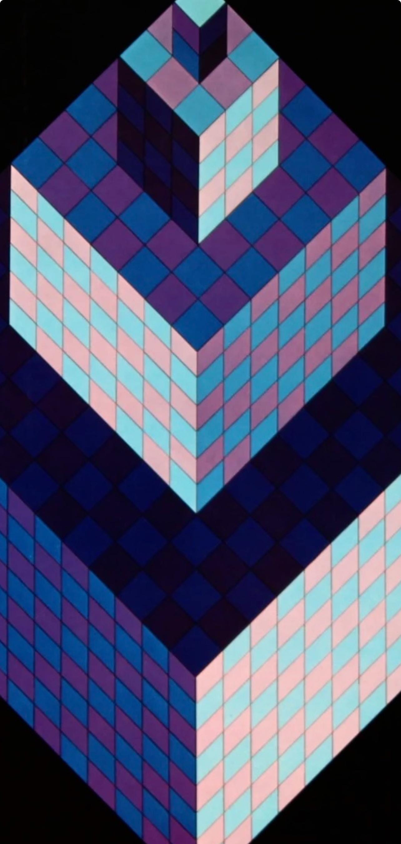 Victor Vasarely, Composition, Hexagone, Limited Edition Héliogravure