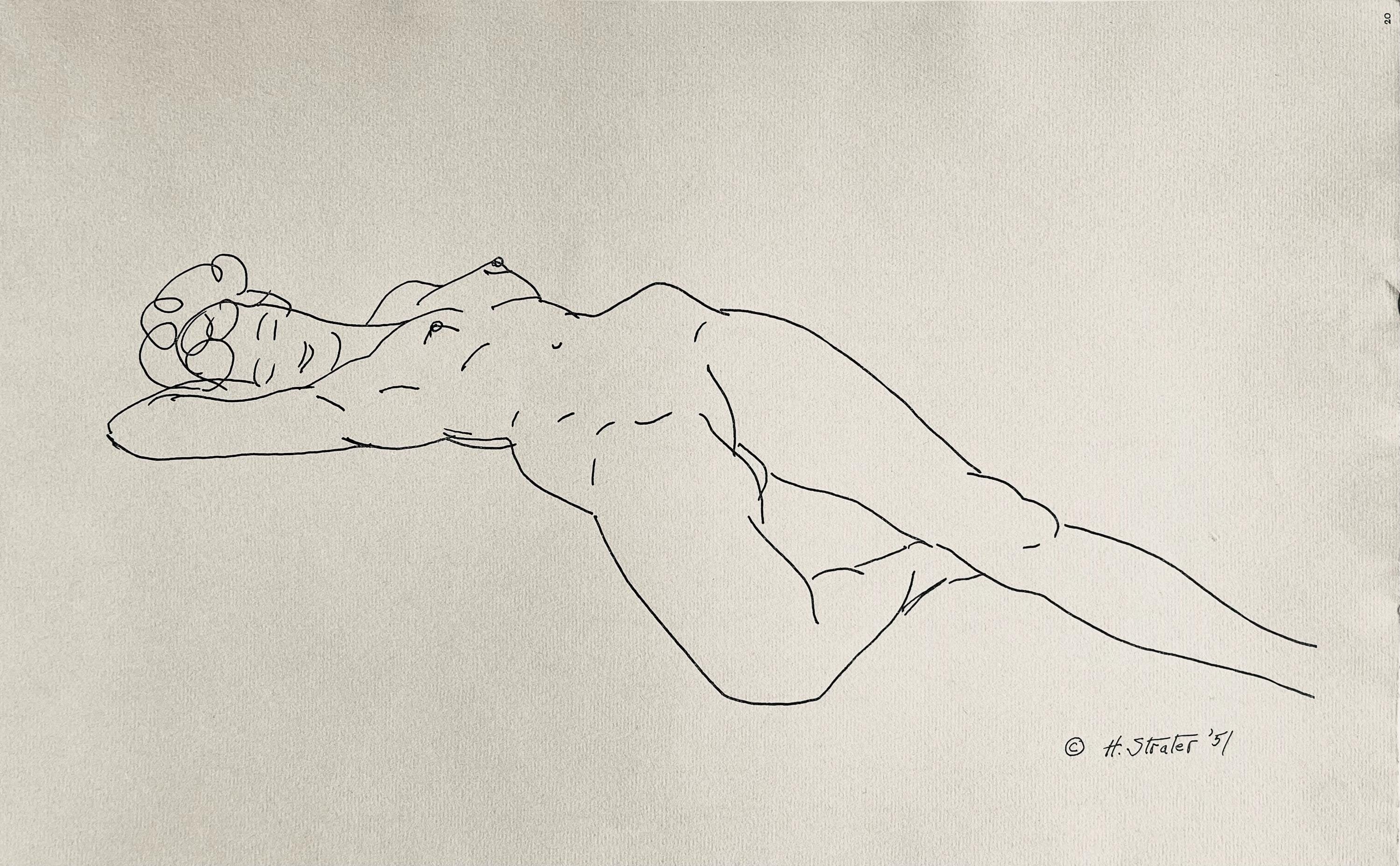 Henry Strater, Composition, 24 Drawings by Henry Strater, Limited Edition Lithograph
