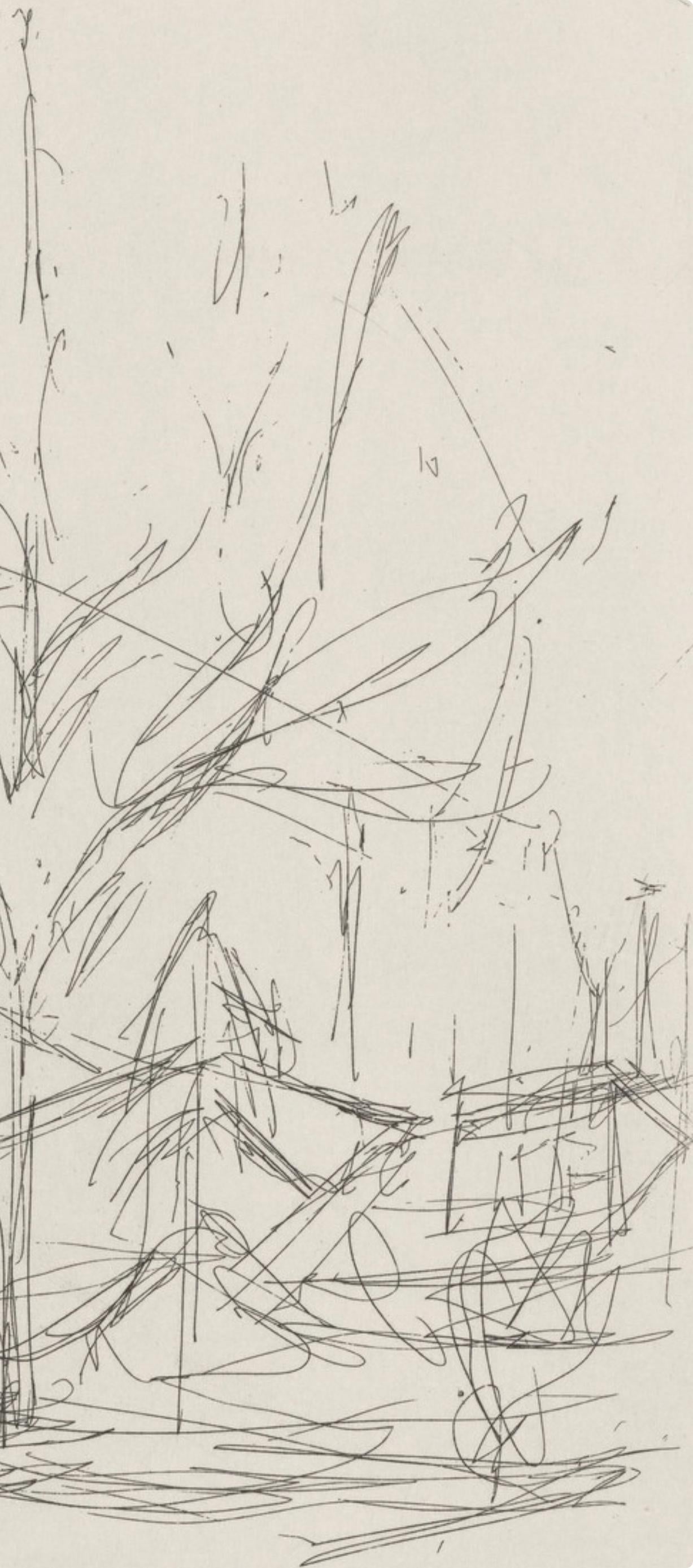 Alberto Giacometti, Composition, Feuilles éparses, Limited Edition Etching