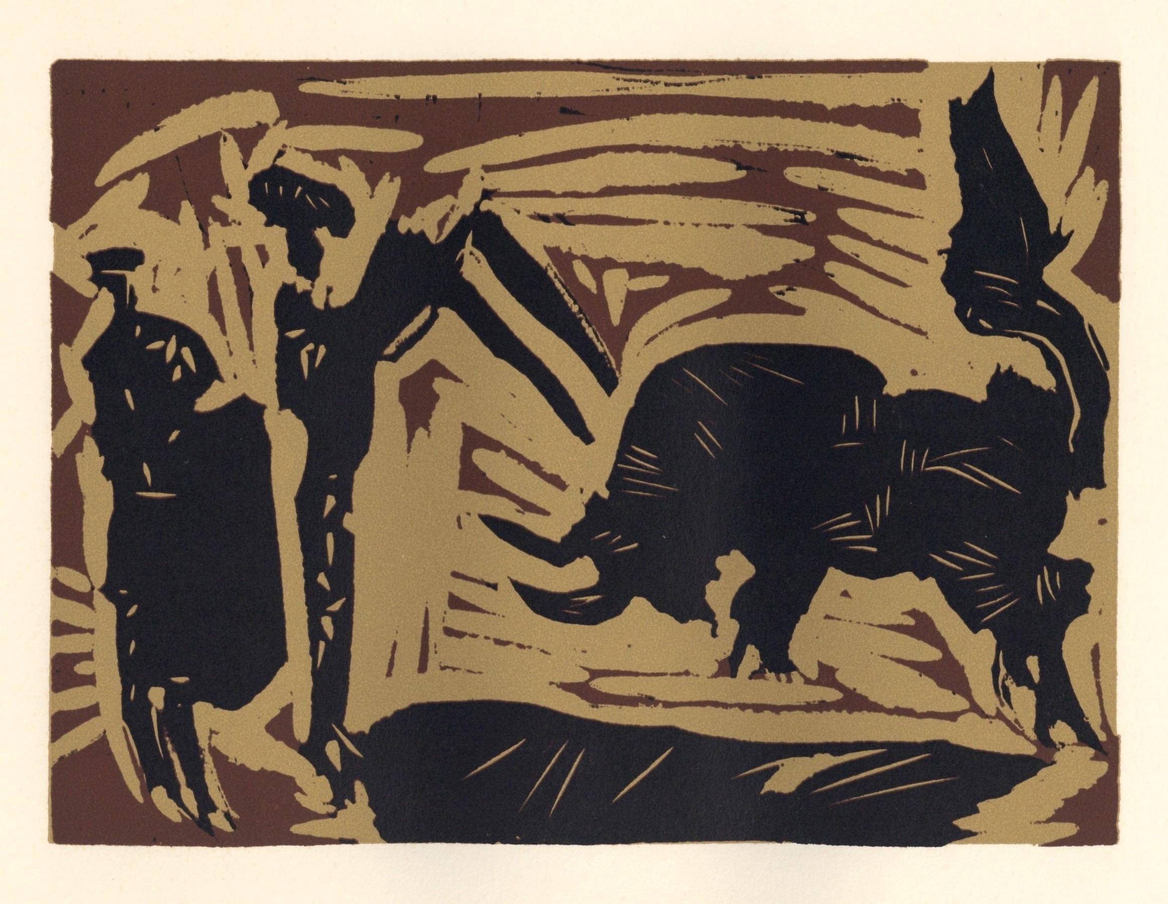 Pablo Picasso, The Banderillas (Orozco 214), Grabados al linóleo, Limited Edition Linocut