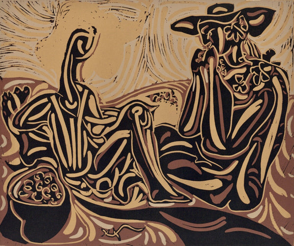 Pablo Picasso, Grape Gatherers (Orozco 214), Grabados al linóleo, Limited Edition Linocut