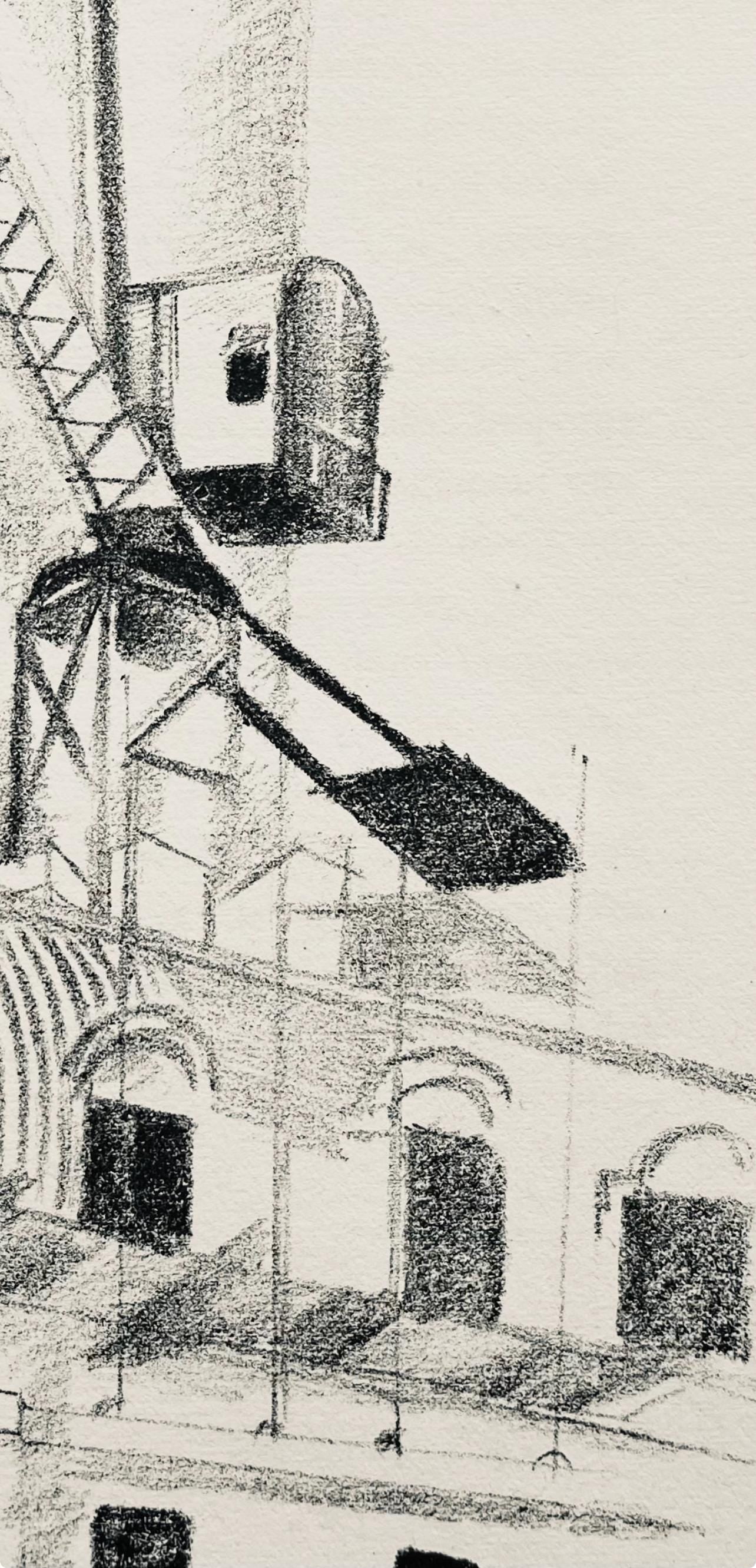 Robert Delaunay, La grue (Habasque 720-728), Allo! Paris!, Limited Edition Lithograph