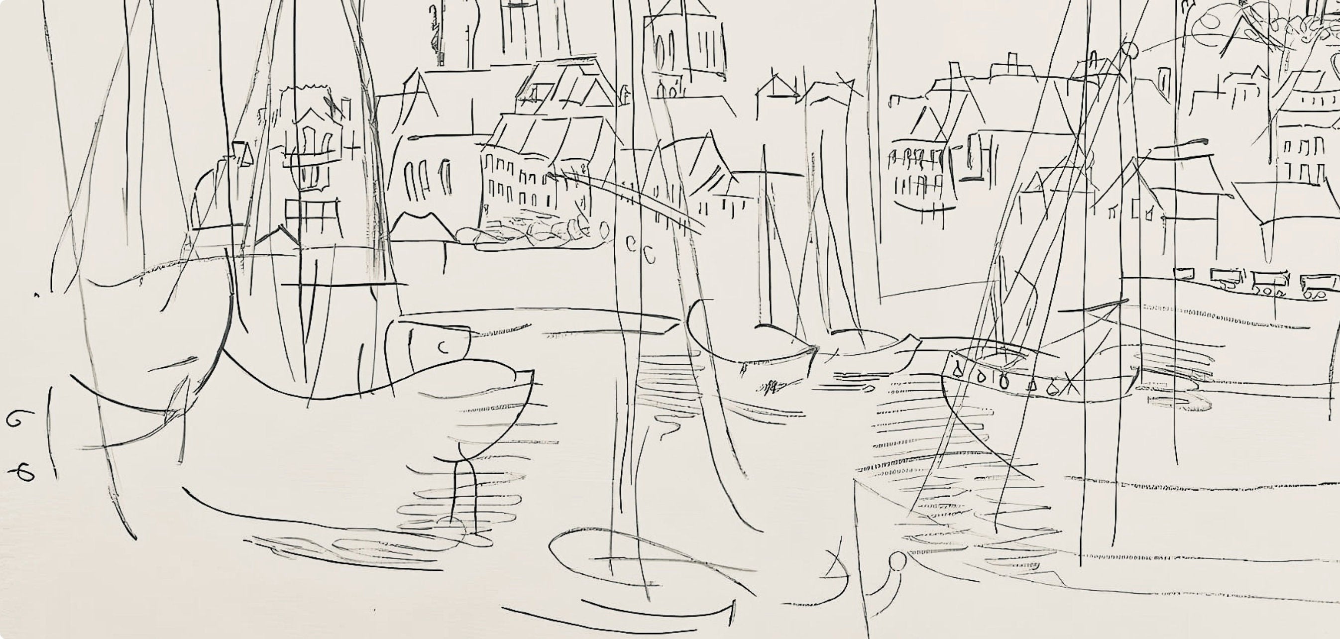 Raoul Dufy, Composition, Les Côtes Normandes, Limited Edition Lithograph