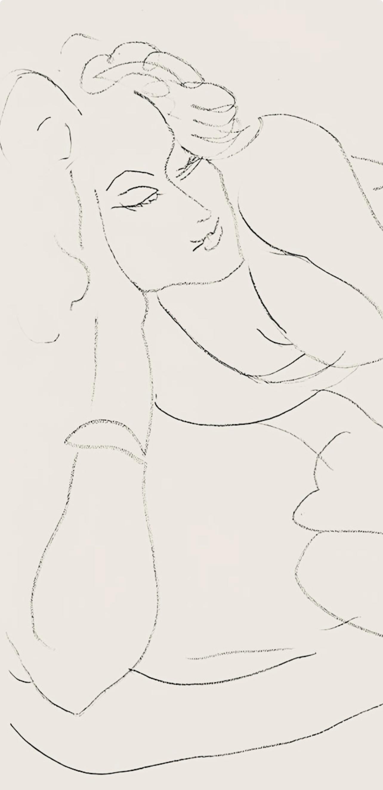Henri Matisse, Série E, var. 7 (Duthuit 9), Henri Matisse, Dessins, Thèmes et variations, Limited Edition Lithograph