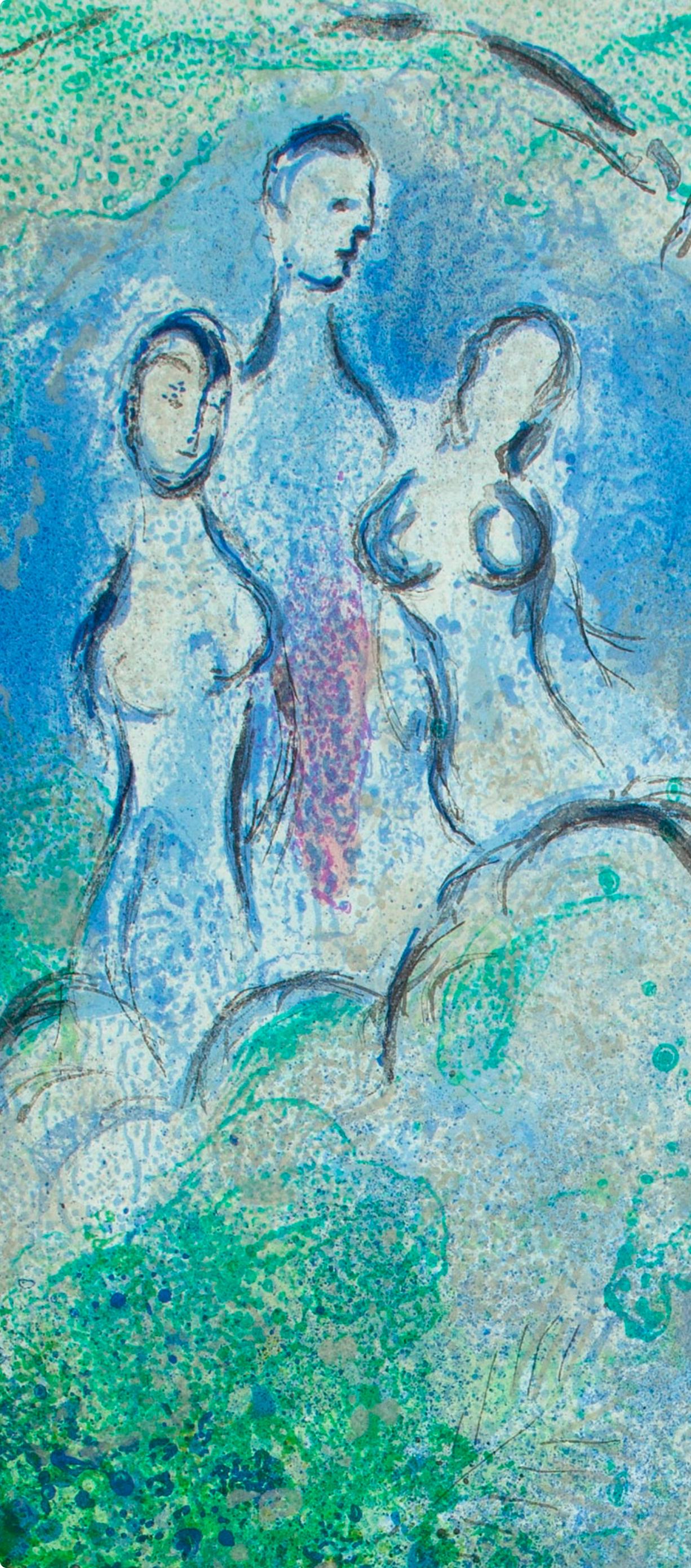 Marc Chagall, Découverte de Chloé par Daphnis, Daphnis et Chloé, Limited Edition Héliogravure