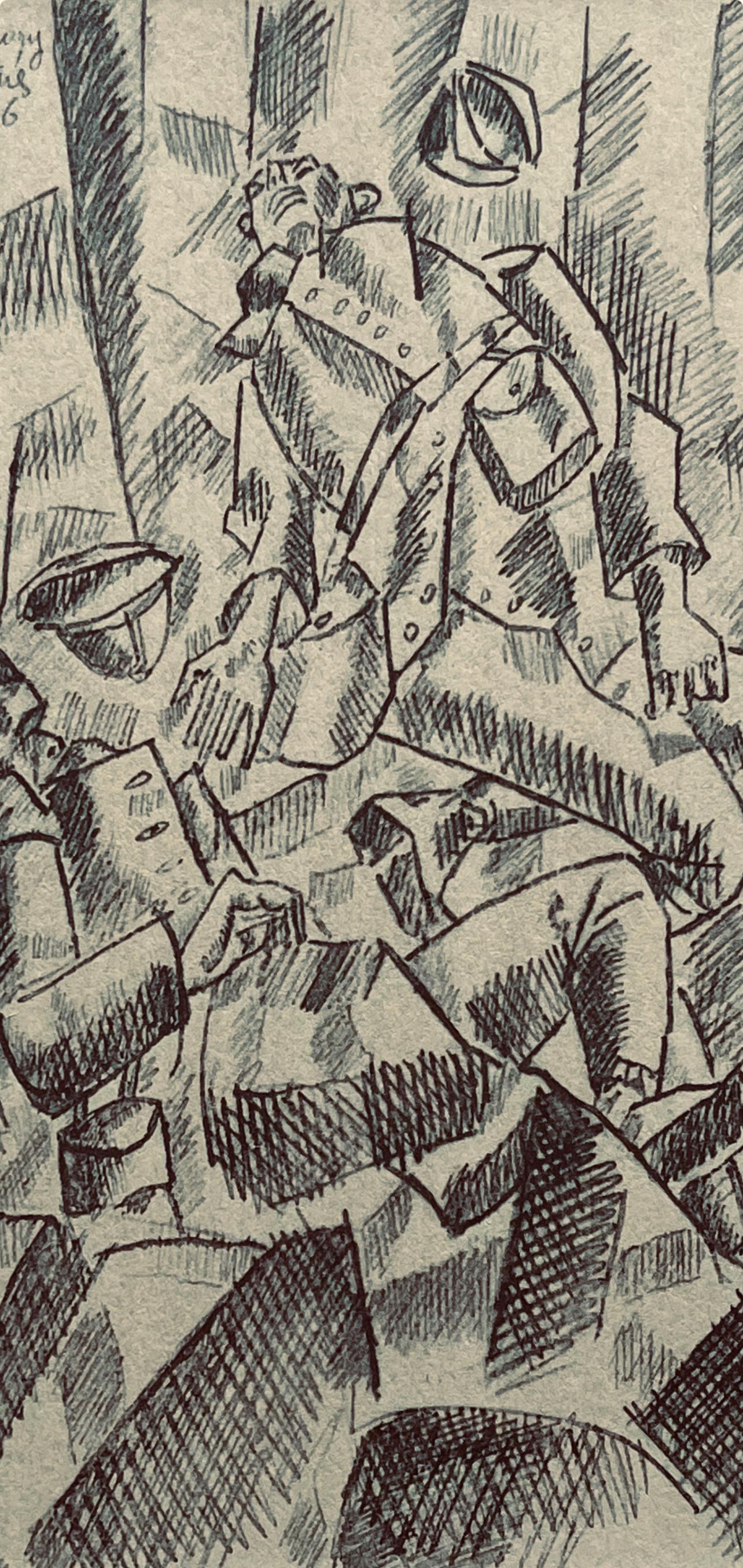 Fernand Léger, Sur La Route De Fleury: Les Deux Tués, Fernand Léger, Dessins de Guerre, Limited Edition Lithograph