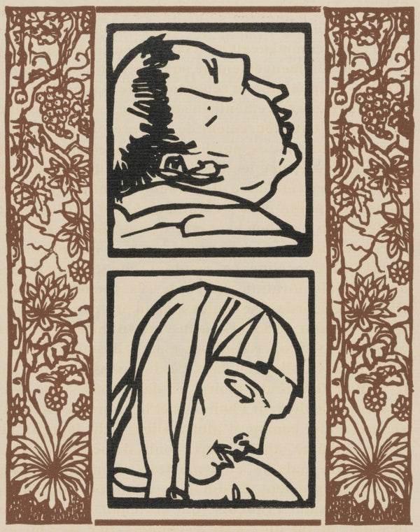Émile Bernard, Composition (Morane, No. 100), Les Petites Fleurs de St. Françoise, Limited Edition Woodcut