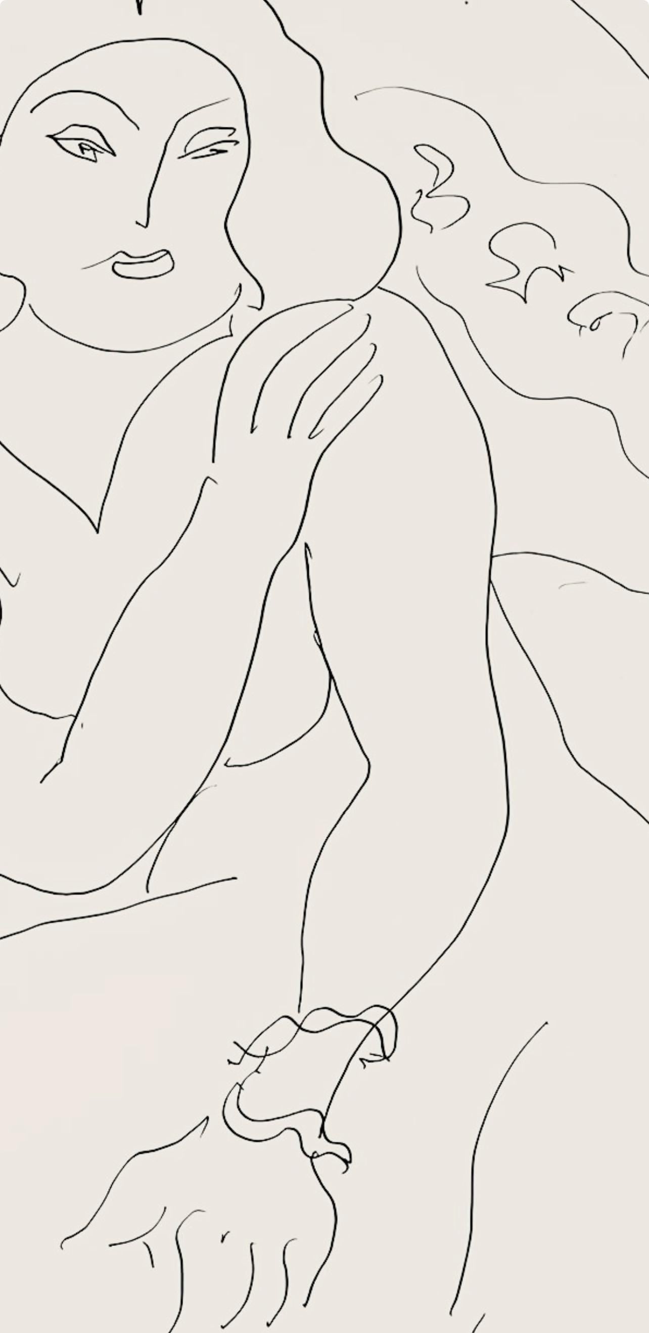 Henri Matisse, Série E, var. 10 (Duthuit 9), Henri Matisse, Dessins, Thèmes et variations, Limited Edition Lithograph