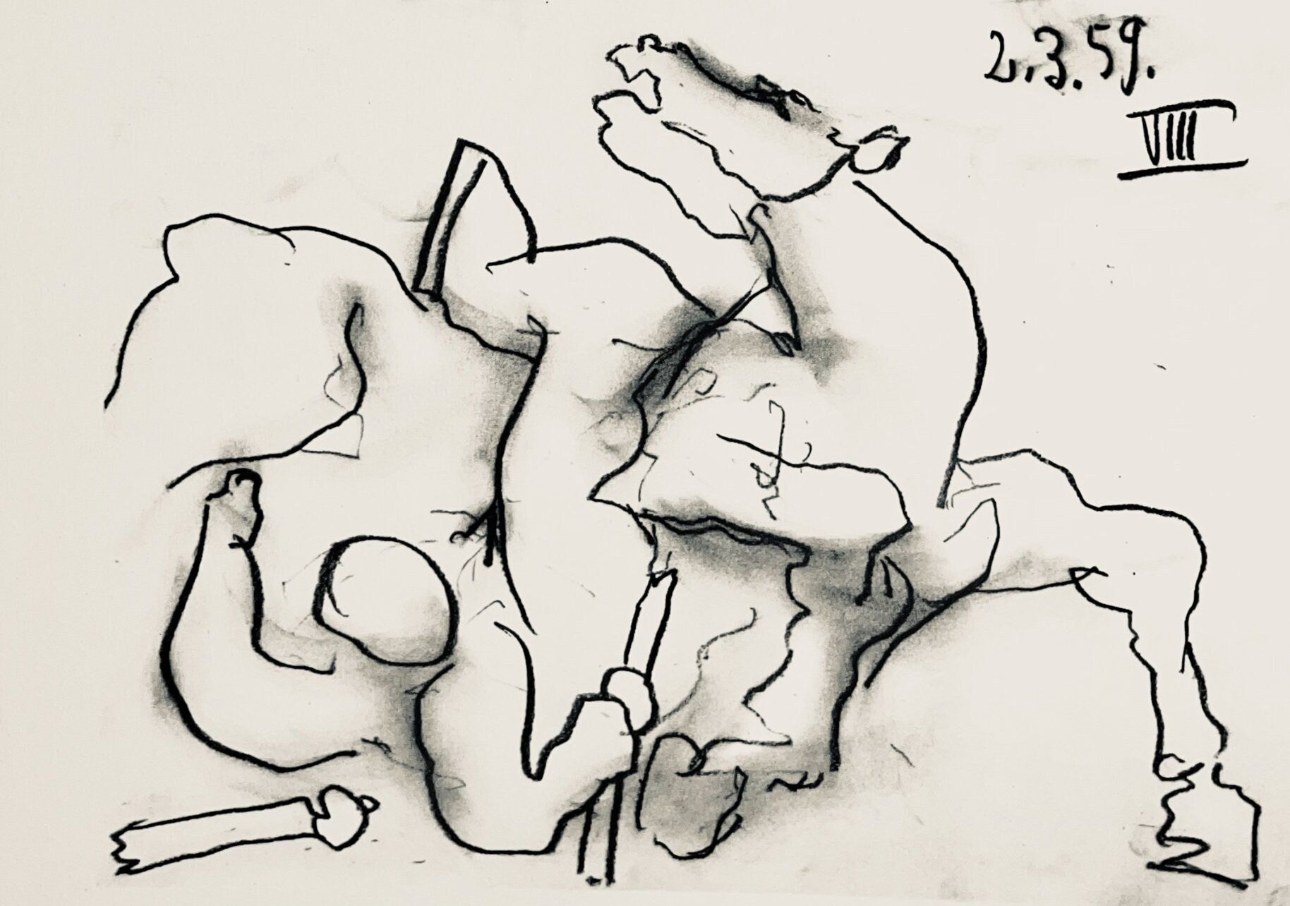 Pablo Picasso, Composition (Bloch 1276; Czwiklitzer 23), Toros y Toreros, Limited Edition Lithograph