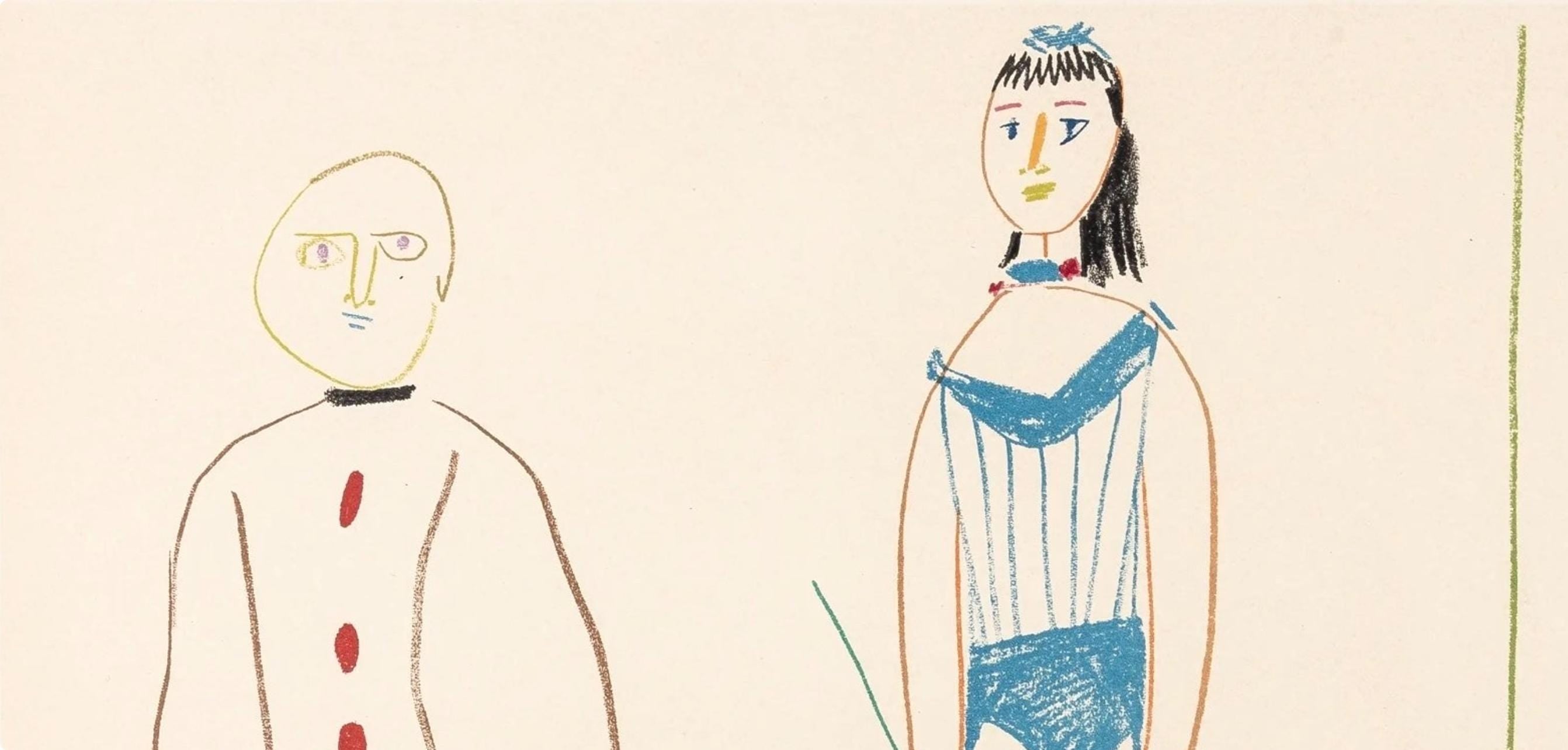 Pablo Picasso, Composition, Picasso and the Human Comedy, Verve: Revue Artistique et Littéraire, Limited Edition Lithograph