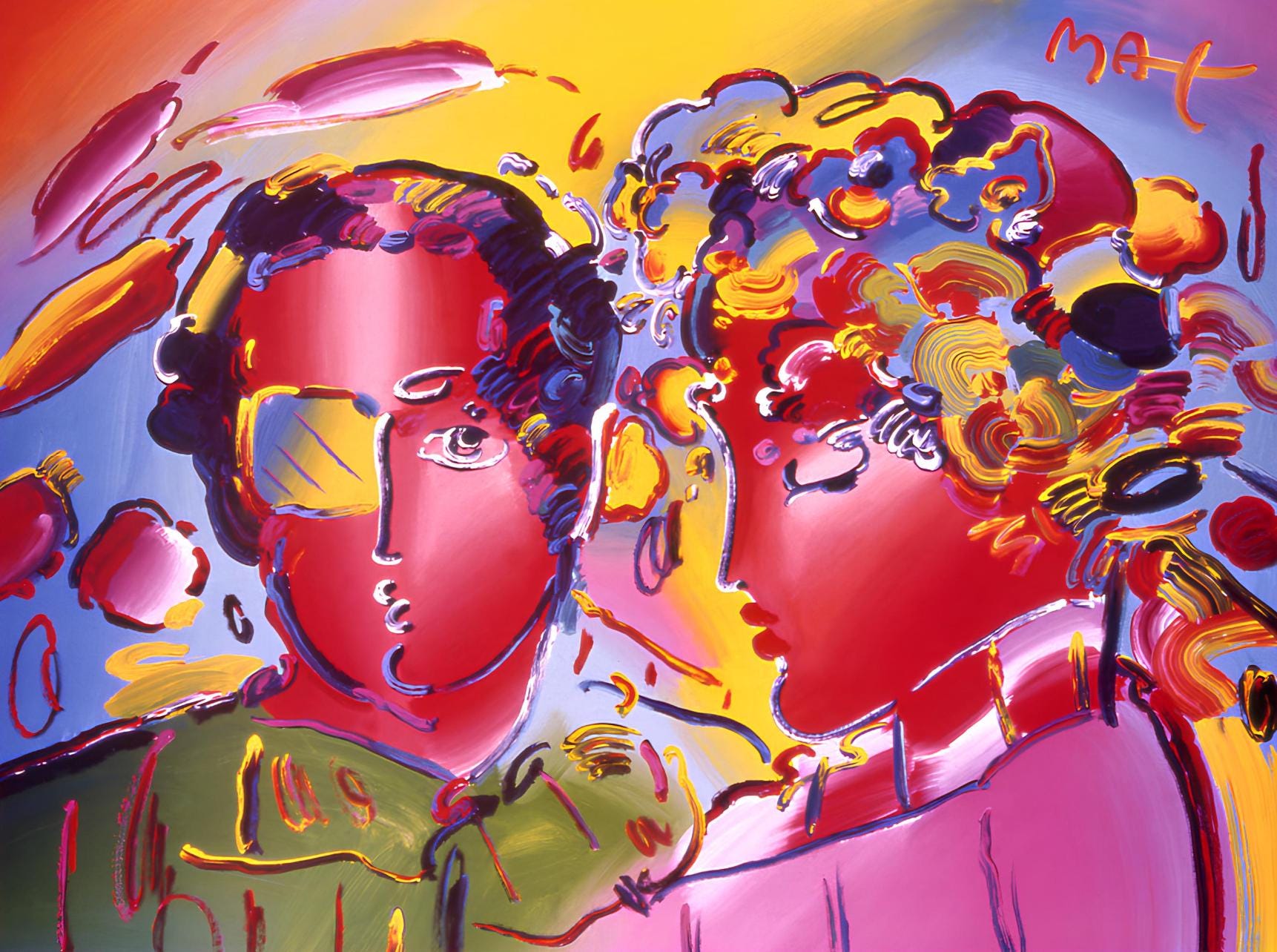 Peter Max, Zero in Love, 2000, Hand Signed, Official Edition Offset Lithograph