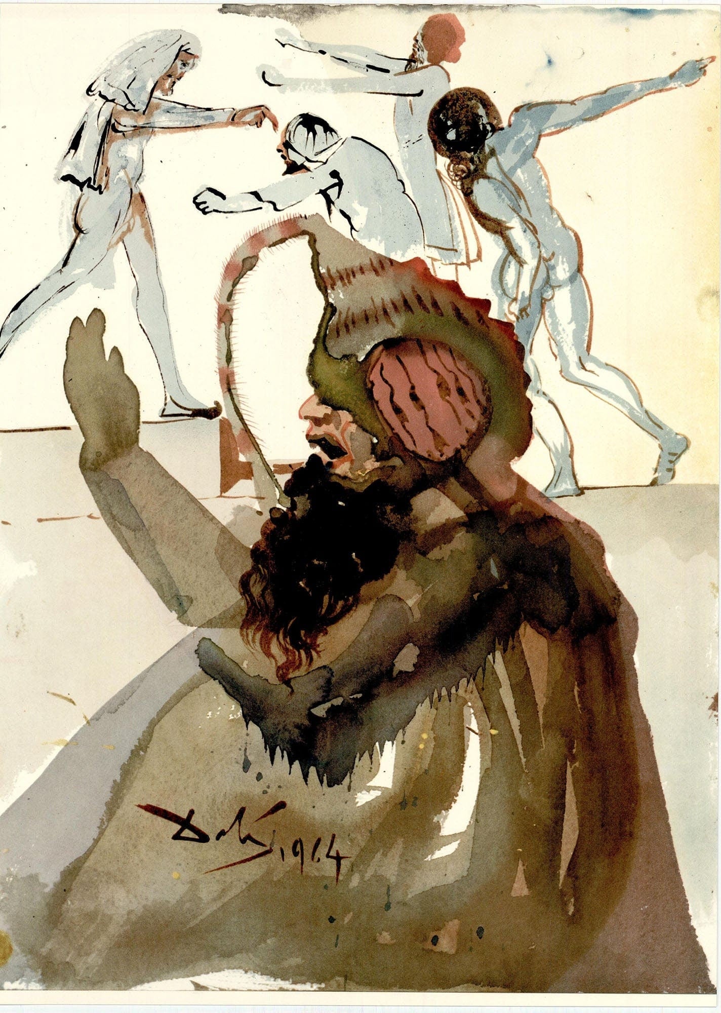 Salvador Dali, Composition (Michler/Löpsinger 1600; Field 69-3), Biblia Sacra, Limited Edition Lithograph
