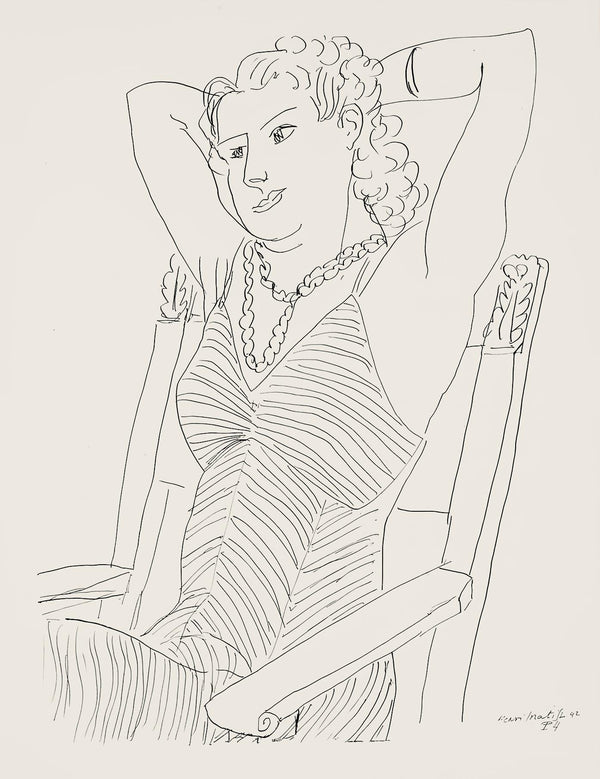 Henri Matisse, Série P, var. 4 (Duthuit 9), Henri Matisse, Dessins, Thèmes et variations, Limited Edition Lithograph