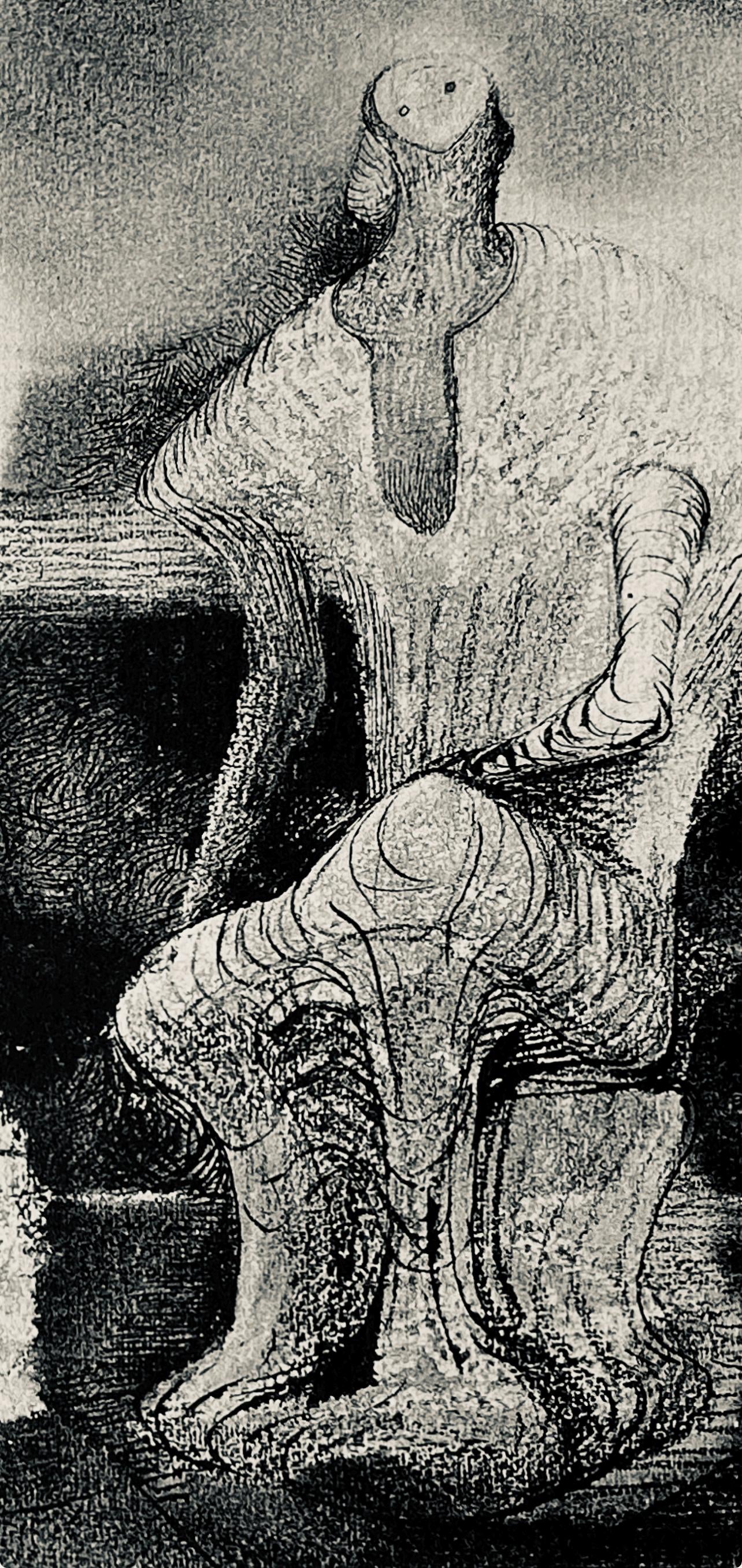 Henry Moore, Seated Figures, The Drawings of Henry Moore, Limited Edition Lithograph