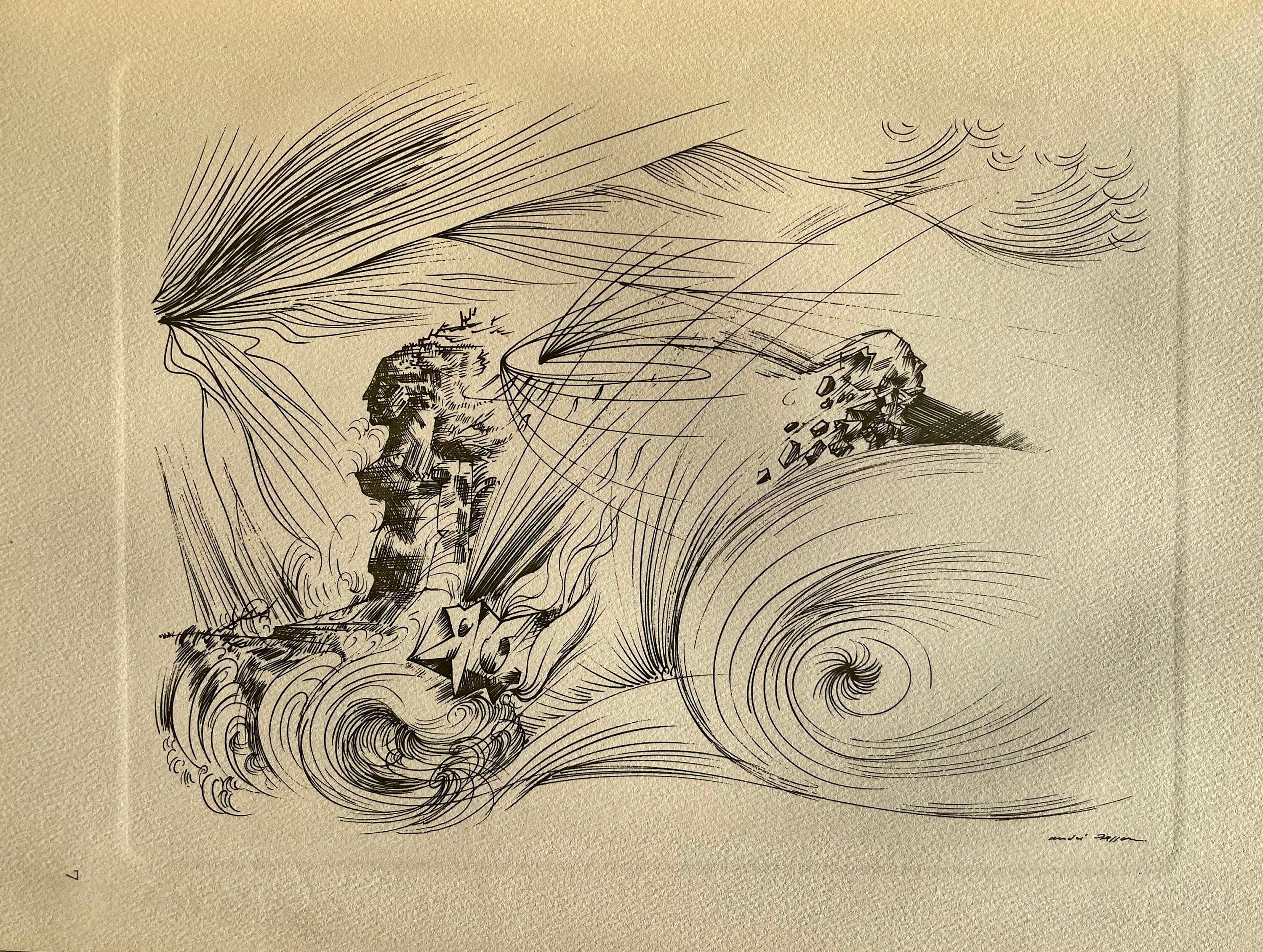 André Masson, Dessin pour la mythologie de l'être, Masson Dessins, Limited Edition Lithograph
