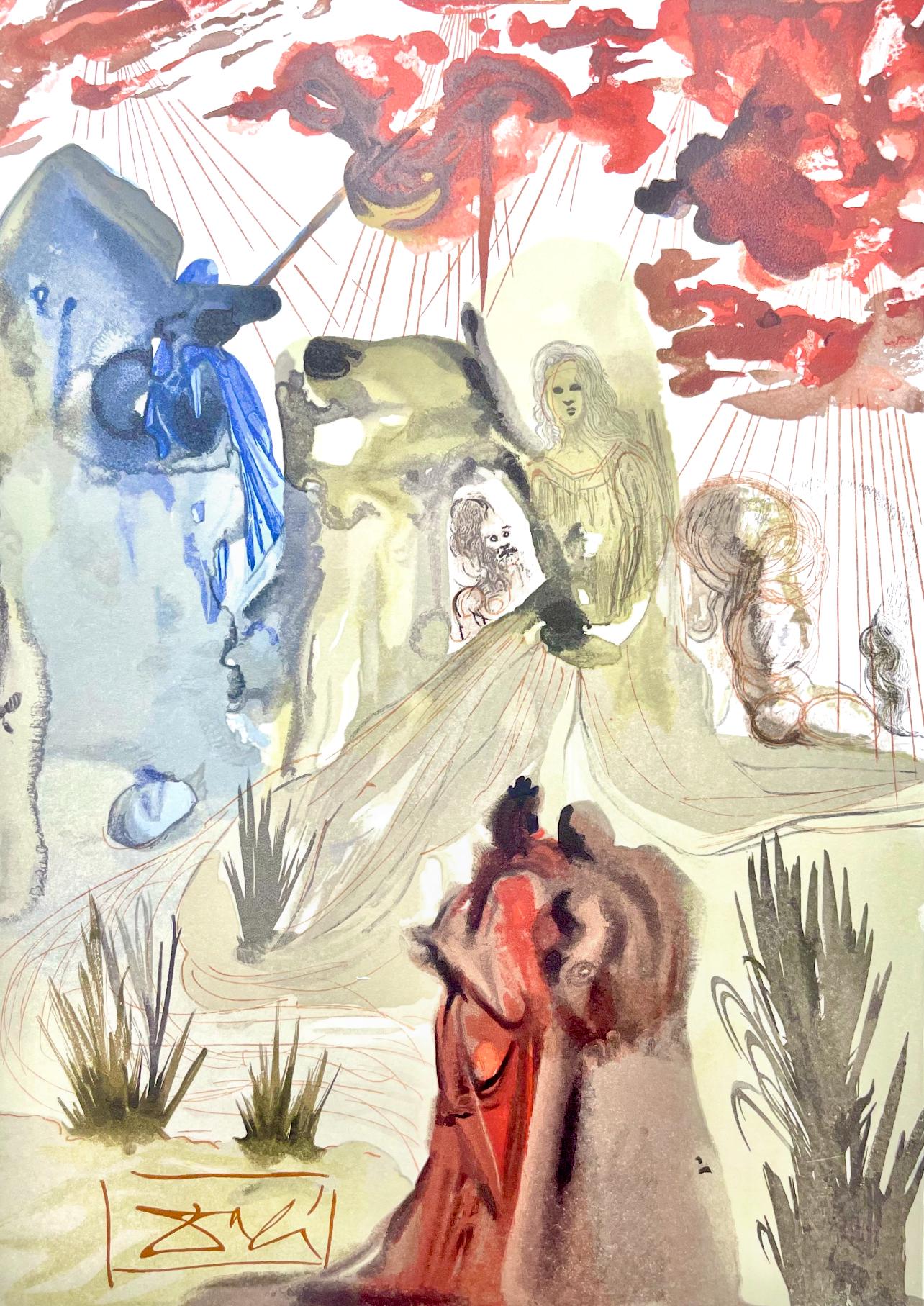 Salvador Dali, Fegefeuer XXVIII (Field 189-200; Michler/Löpsinger 1039-1138), Die Göttliche Komödie, Signed, Limited Edition Woodcut