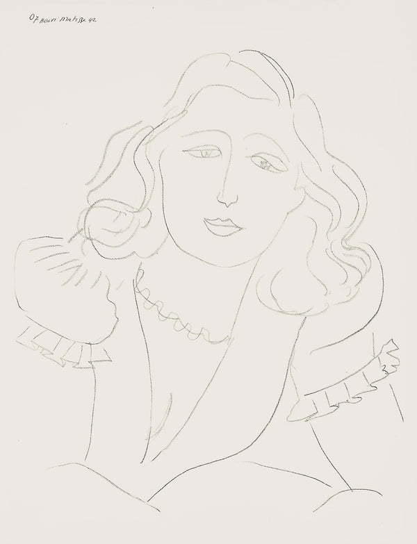 Henri Matisse, Série O, var. 7 (Duthuit 9), Henri Matisse, Dessins, Thèmes et variations, Limited Edition Lithograph