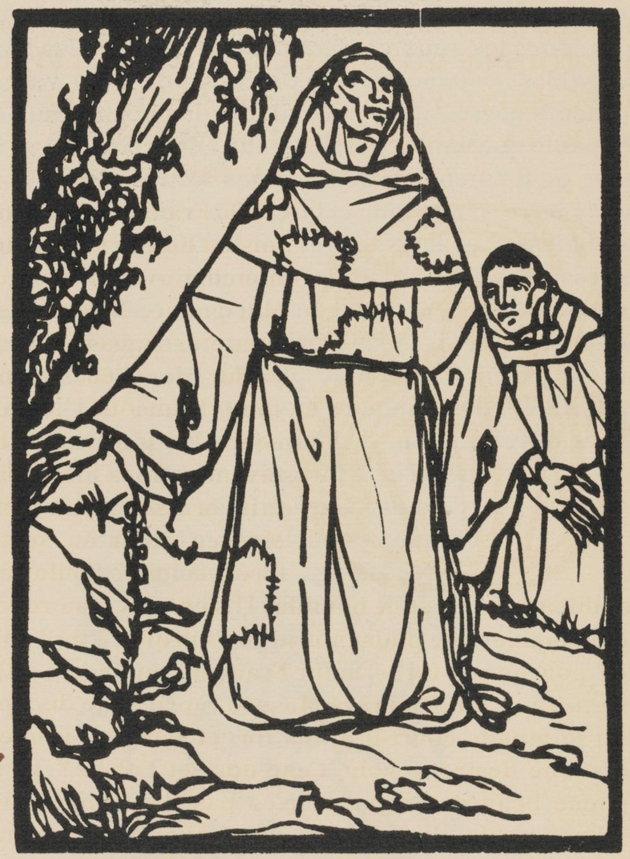 Émile Bernard, Composition (Morane, No. 100), Les Petites Fleurs de St. Françoise, Limited Edition Woodcut
