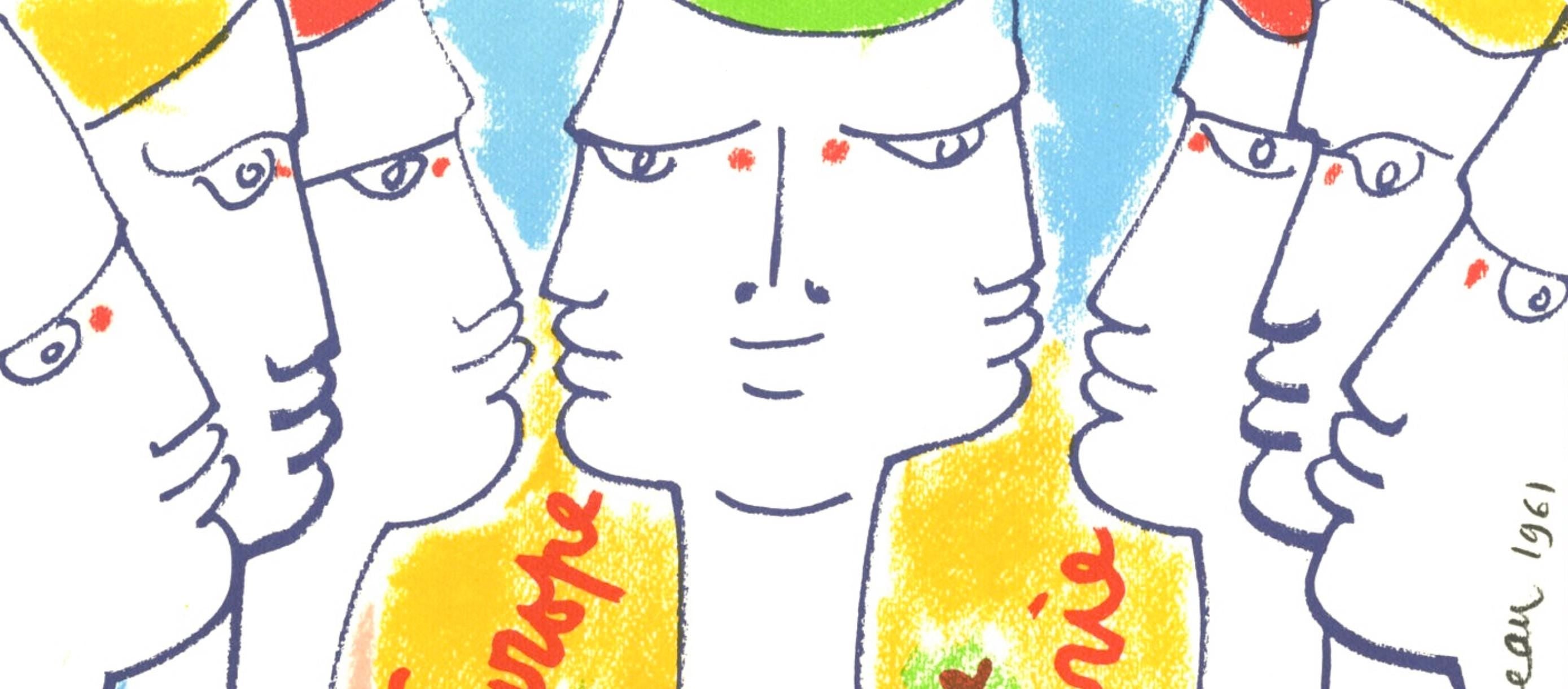 Jean Cocteau, Composition, Nous croyons en l'Europe, Limited Edition Silkscreen