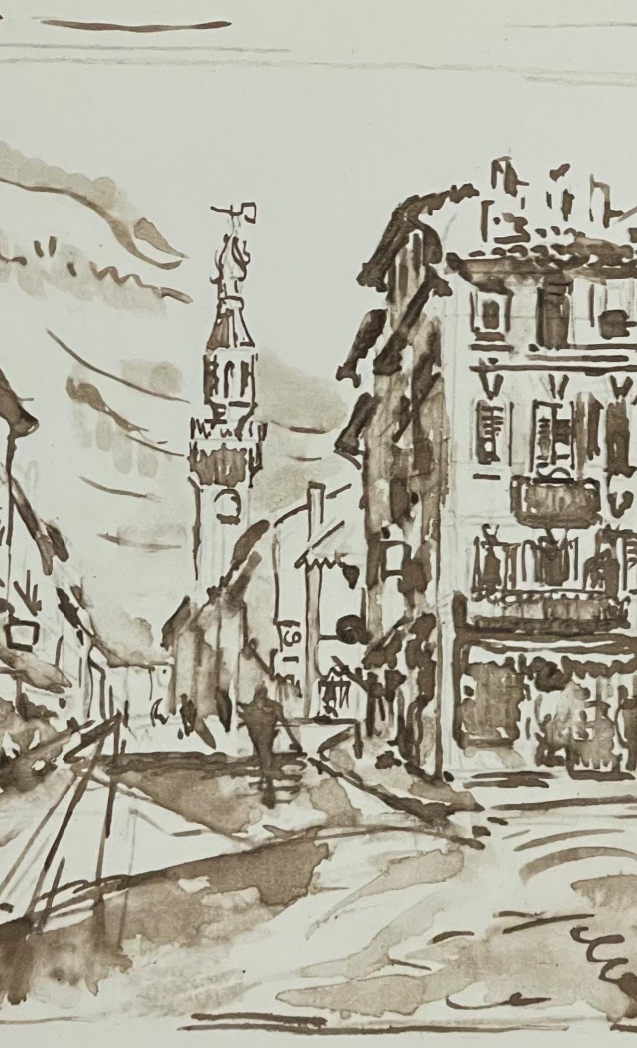 Paul Signac, Avignon. Le motif de Jongkind, Signac Dessins, Limited Edition Lithograph