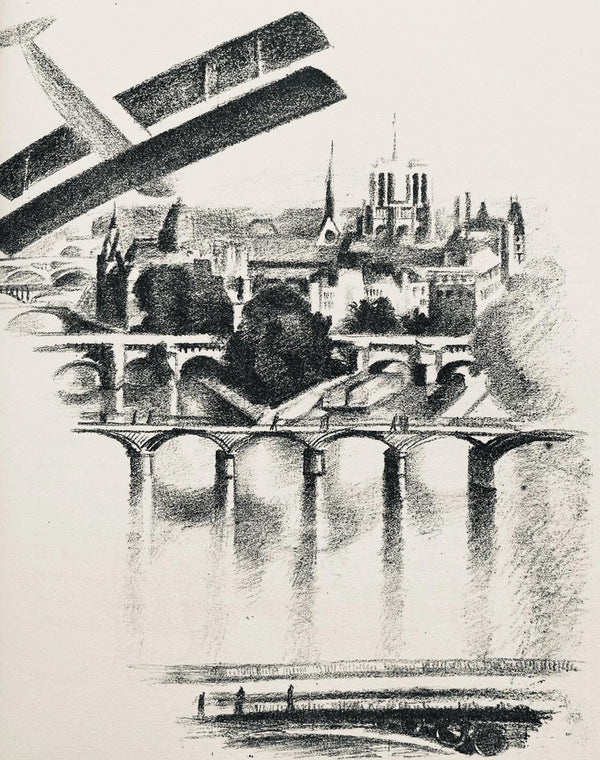 Robert Delaunay, Les ponts de Paris et Notre-Dame (Habasque 720-728), Allo! Paris!, Limited Edition Lithograph