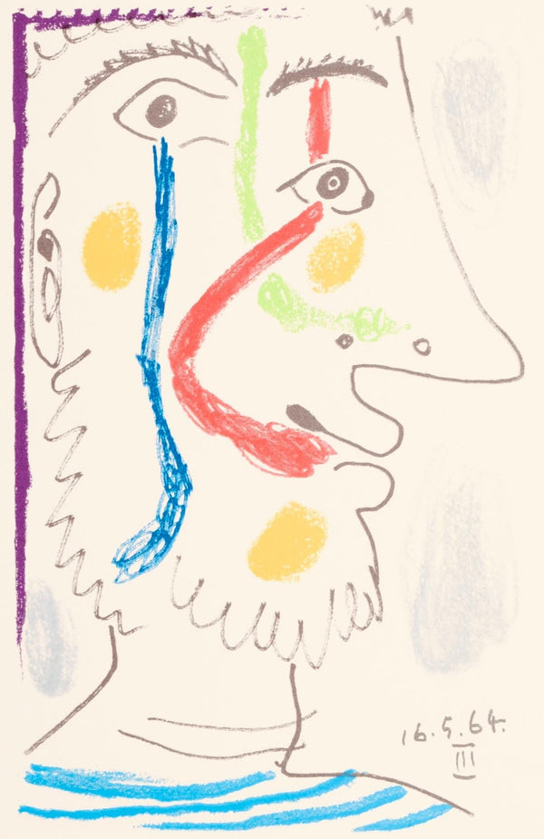 Pablo Picasso, Composition, Le Goût du Bonheur (Cramer 148; Bloch 2013), Limited Edition Mixed Media Lithograph