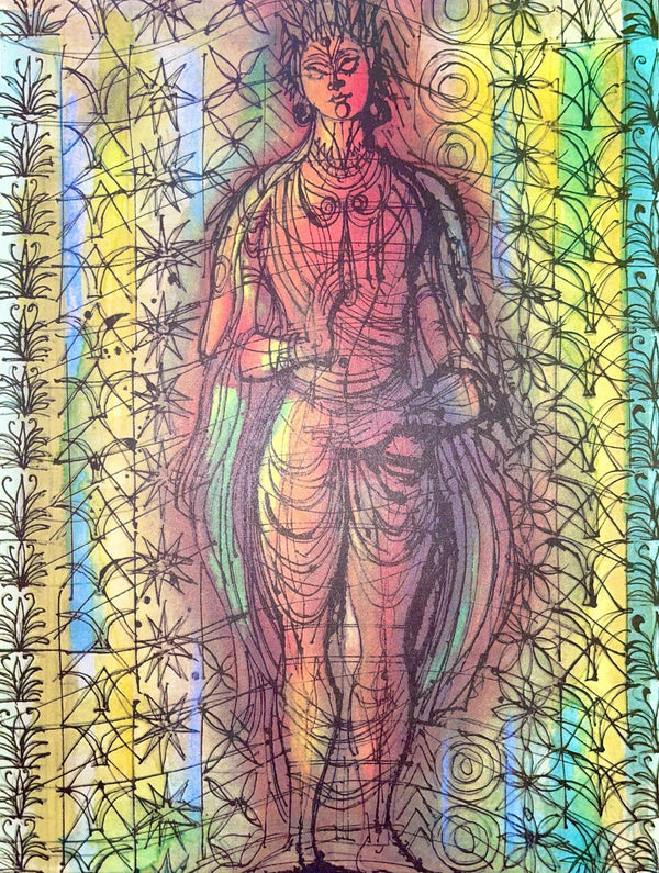 Jean Carzou, Composition, Ce Panorama du Bouddhisme, Limited Edition Lithograph