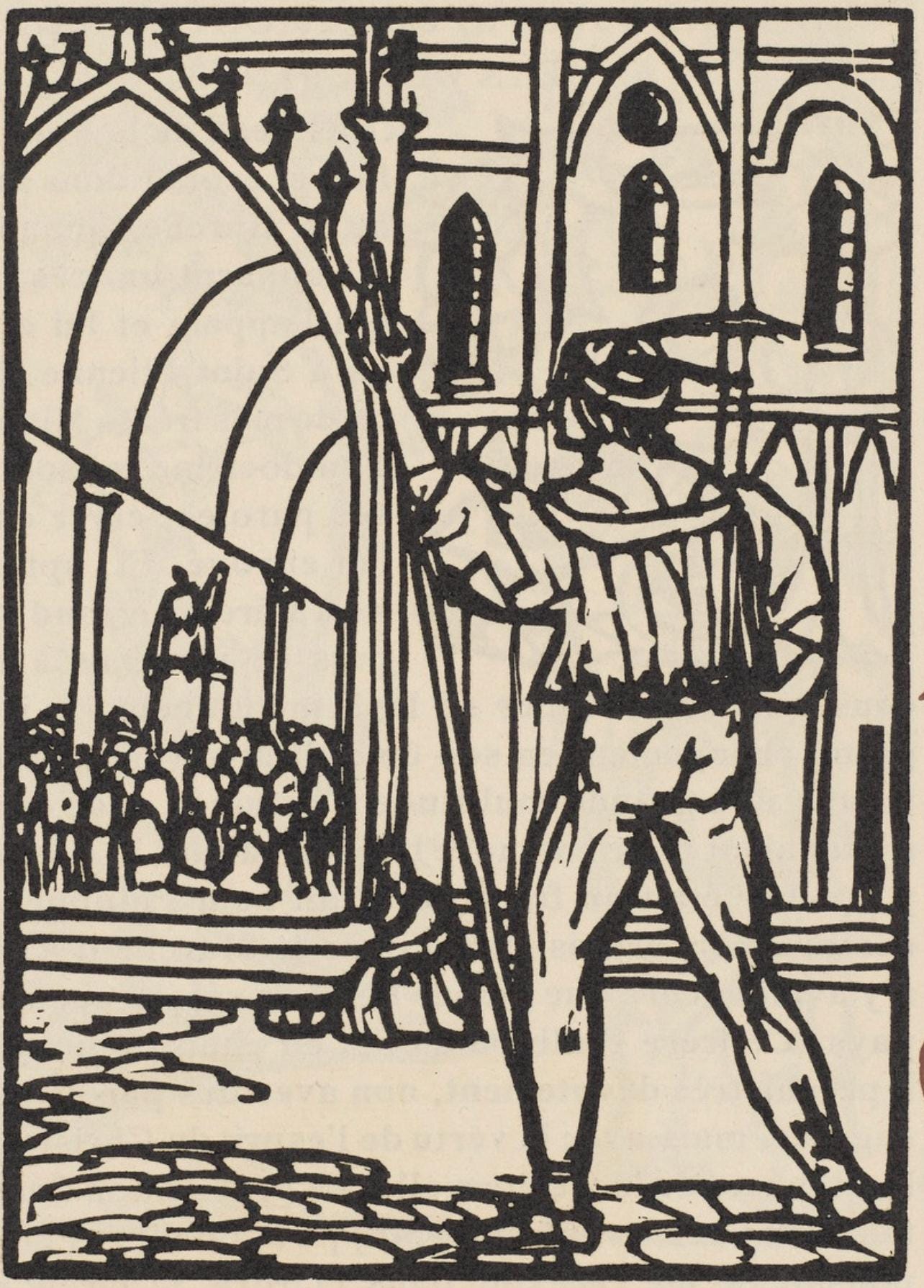 Émile Bernard, Composition (Morane, No. 100), Les Petites Fleurs de St. Françoise, Limited Edition Woodcut