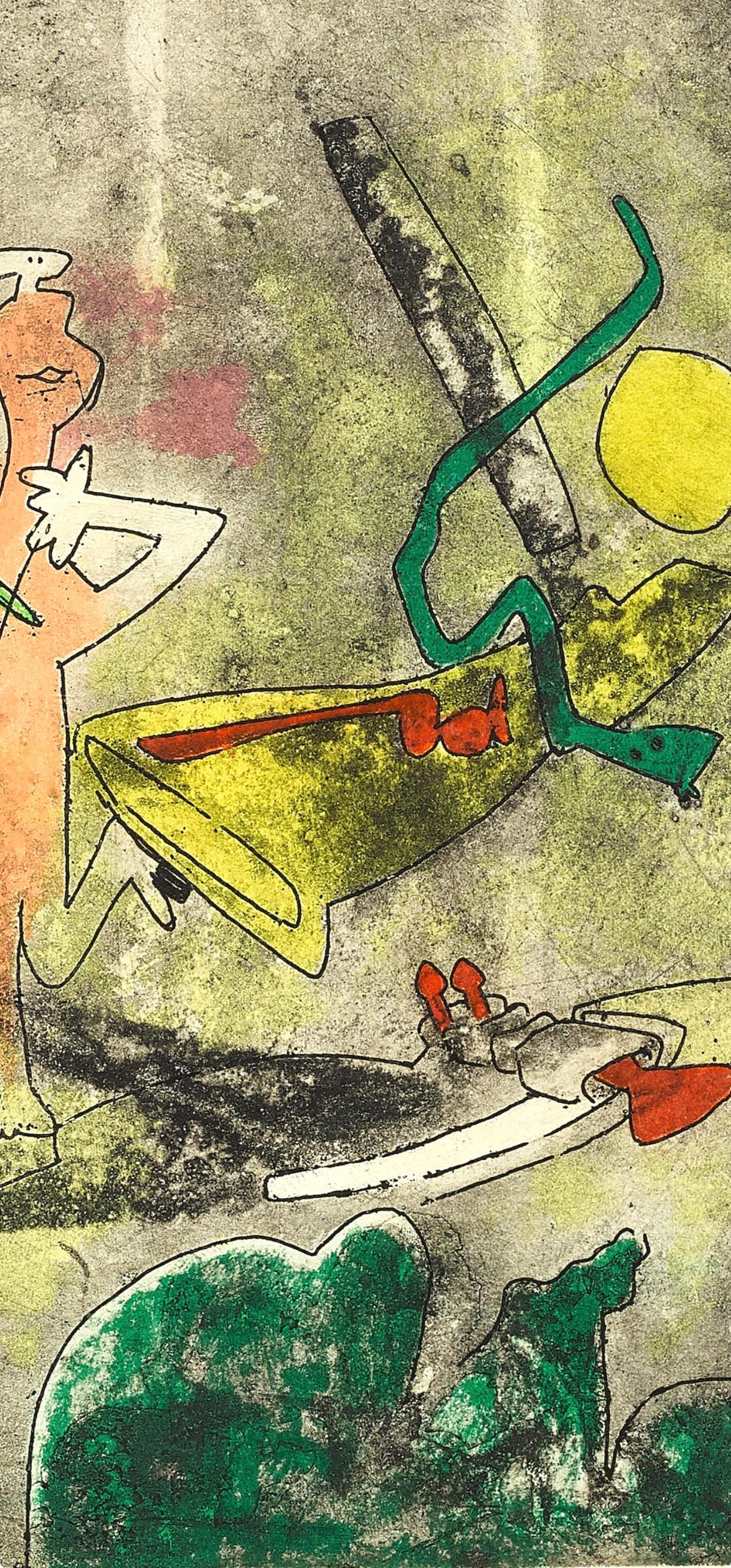 Roberto Matta, Composition (Sabatier 393), Centre Noeuds, Limited Edition Etching