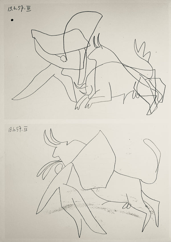 Pablo Picasso, Composition (Bloch 1276; Czwiklitzer 23), Toros y Toreros, Limited Edition Lithograph
