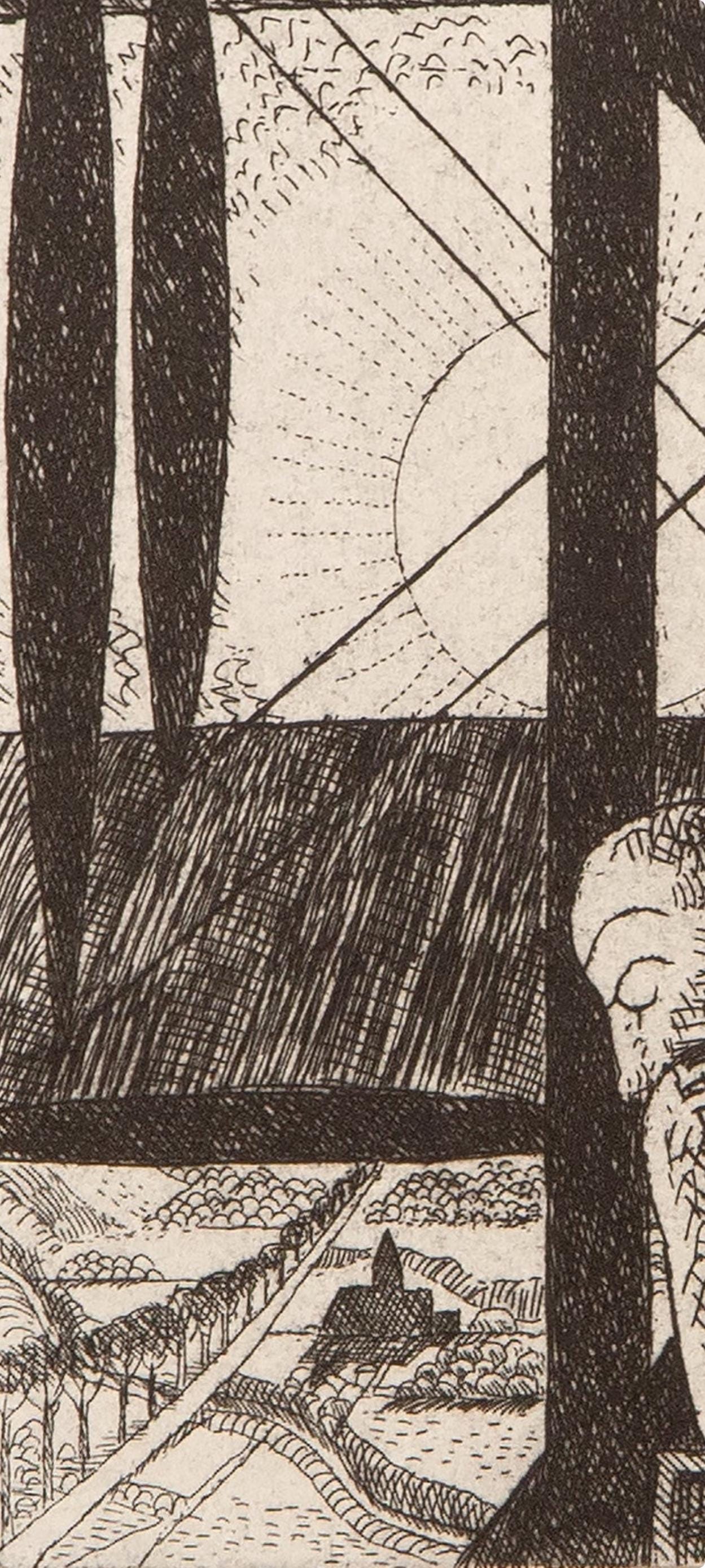 Marcel Gromaire, Composition, Vers un monde volage, Limited Edition Etching