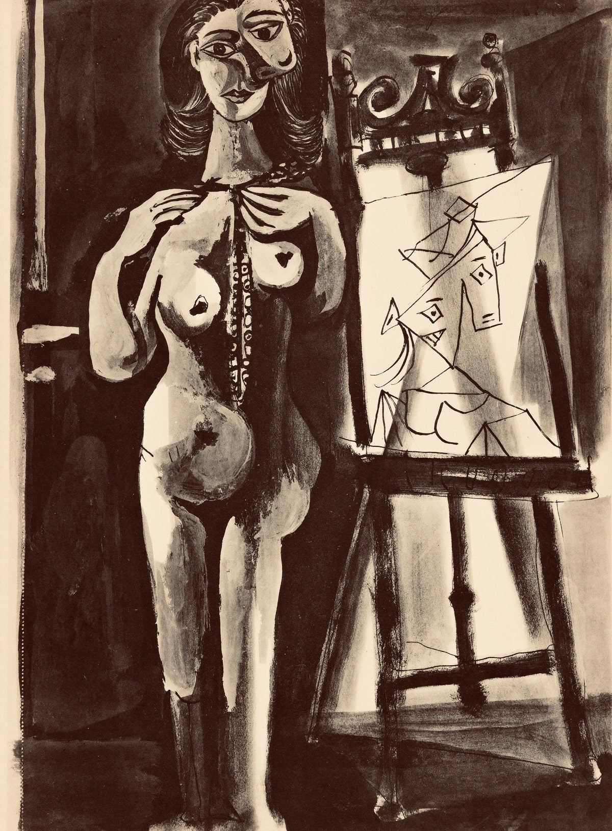Pablo Picasso, Composition, Carnet de dessins de Picasso, Cahiers d’Art, Limited Edition Lithograph