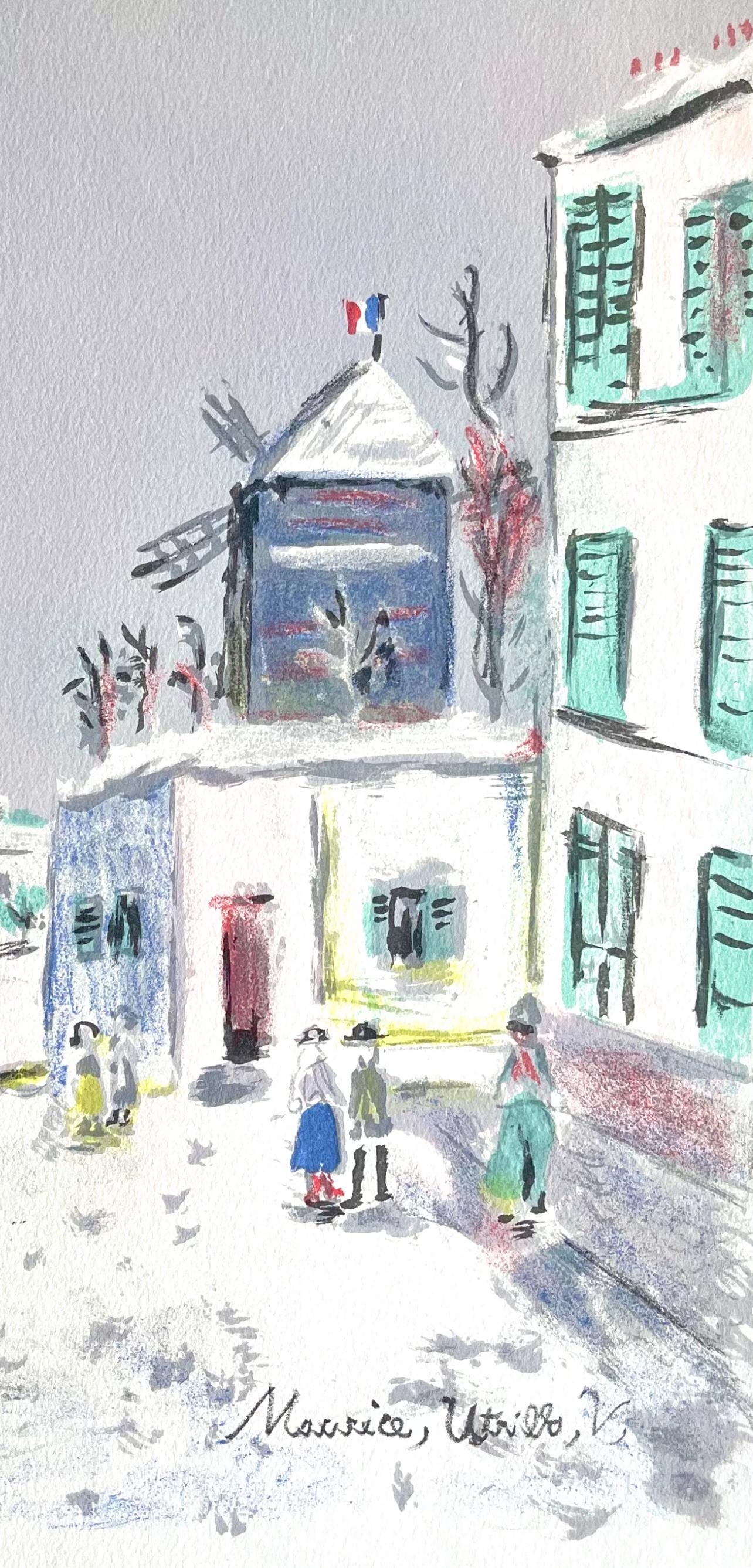 Maurice Utrillo, Montmartre (Moulin de la Galette), Paris Capitale, Limited Edition Lithograph