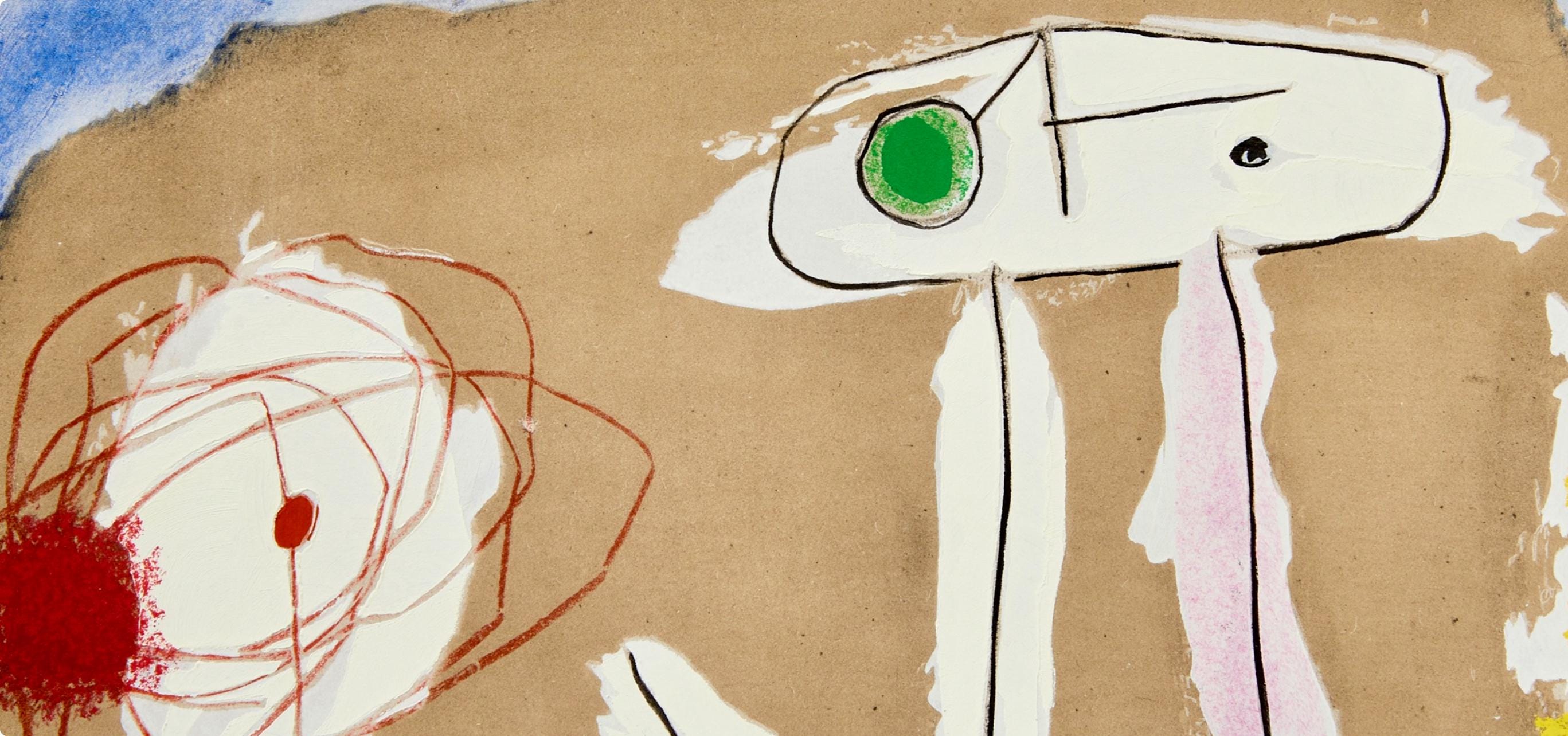 Joan Miró, Composition (Cramer 103; Mourlot 382-383), Miró Cartones 1956-1965, Limited Edition Lithograph