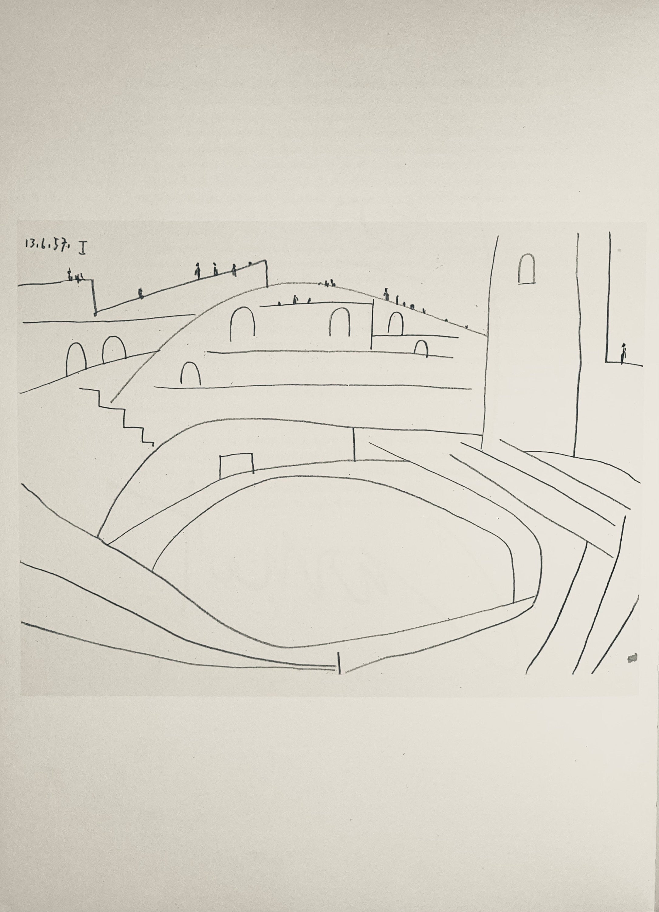 Pablo Picasso, Composition (Bloch 1276; Czwiklitzer 23), Toros y Toreros, Limited Edition Lithograph