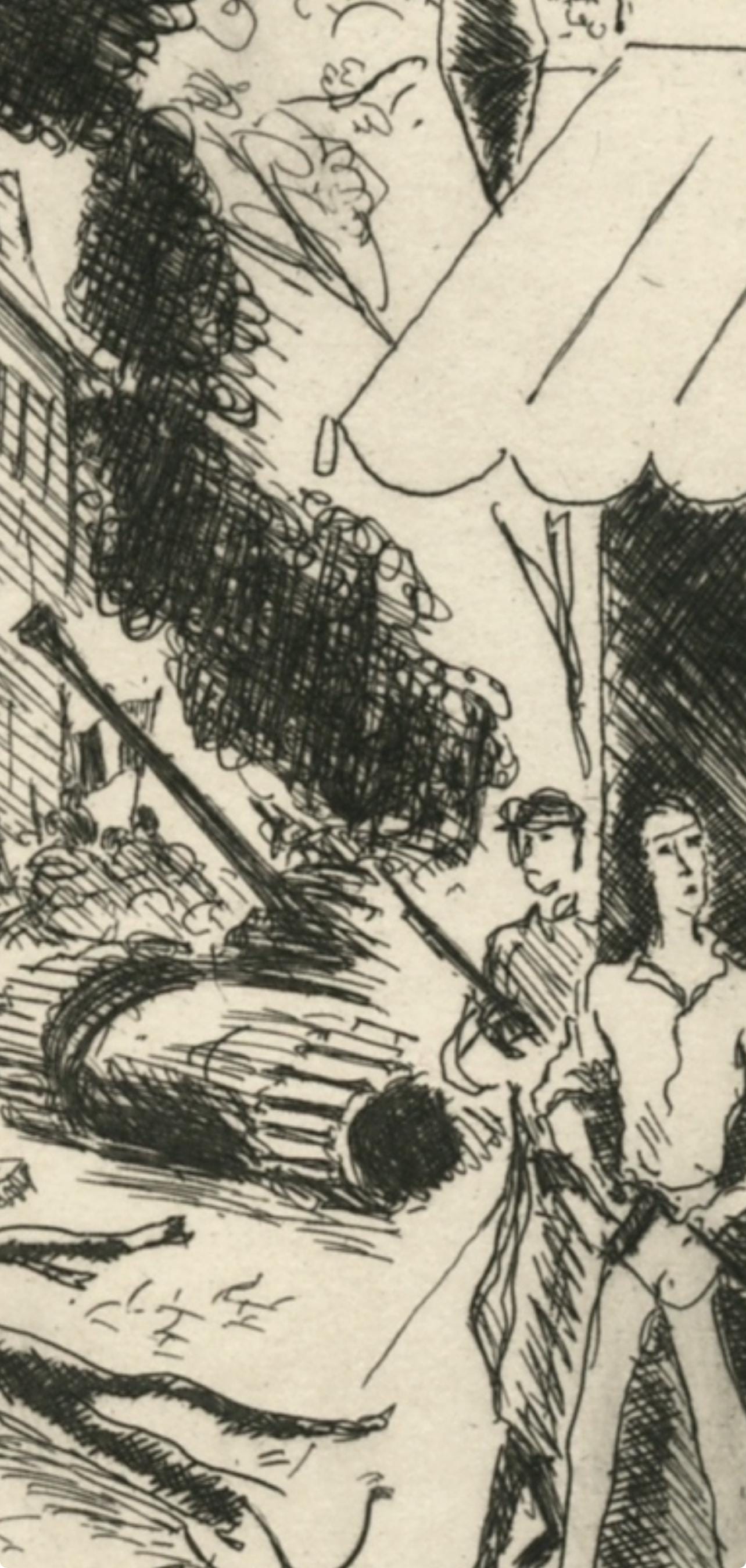 André Dignimont, Composition, Jours de gloire, Histoire de la libération de Paris, Limited Edition Etching