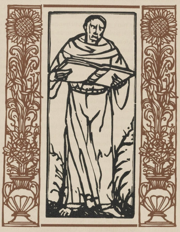 Émile Bernard, Composition (Morane, No. 100), Les Petites Fleurs de St. Françoise, Limited Edition Woodcut