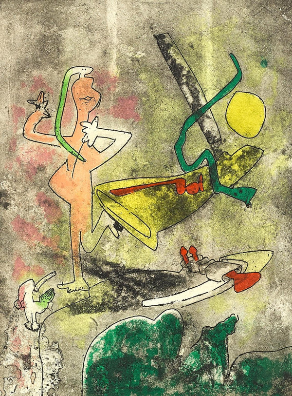 Roberto Matta, Composition (Sabatier 393), Centre Noeuds, Limited Edition Etching