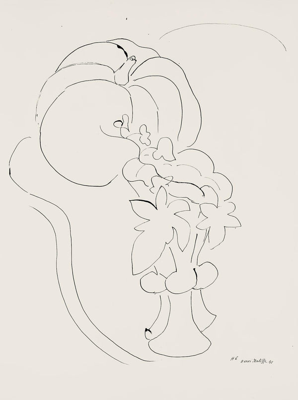 Henri Matisse, Série H, var. 6 (Duthuit 9), Henri Matisse, Dessins, Thèmes et variations, Limited Edition Lithograph