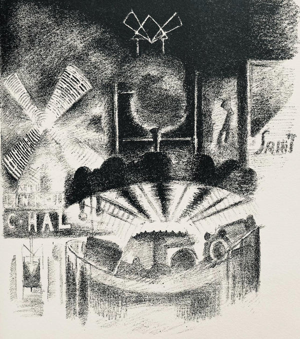 Robert Delaunay, Le Moulin Rouge (Habasque 720-728), Allo! Paris!, Limited Edition Lithograph