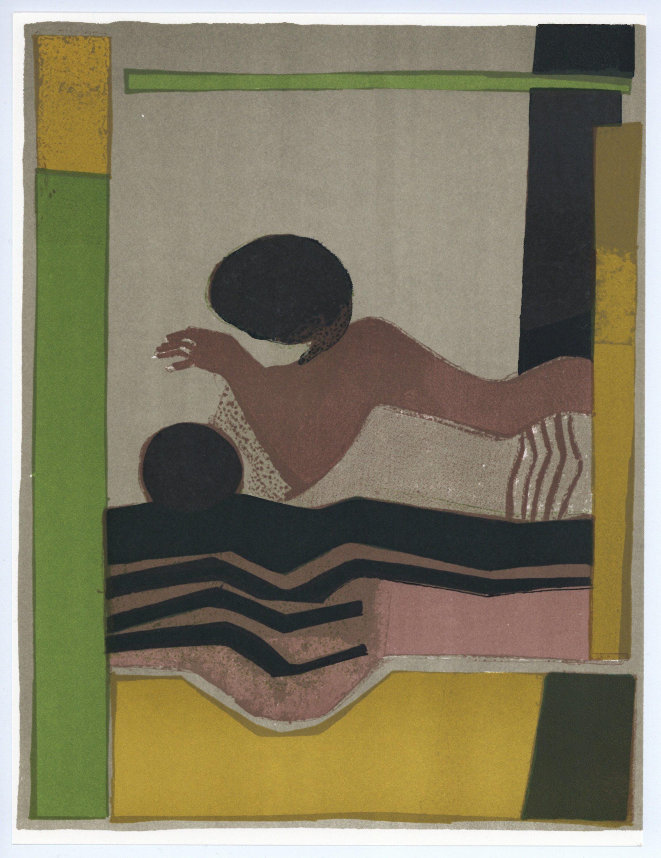 André Minaux, Composition, L'Odyssée, Limited Edition Lithograph