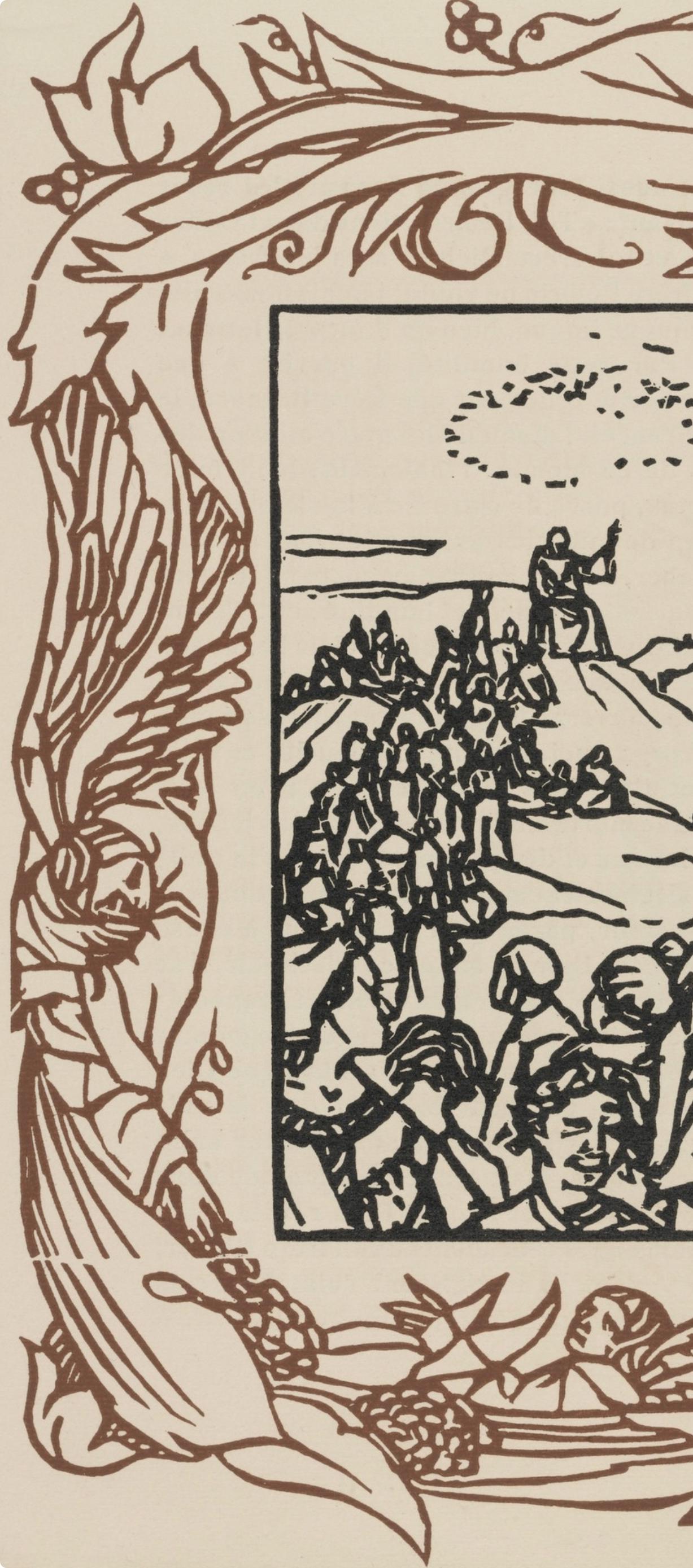 Émile Bernard, Composition (Morane, No. 100), Les Petites Fleurs de St. Françoise, Limited Edition Woodcut
