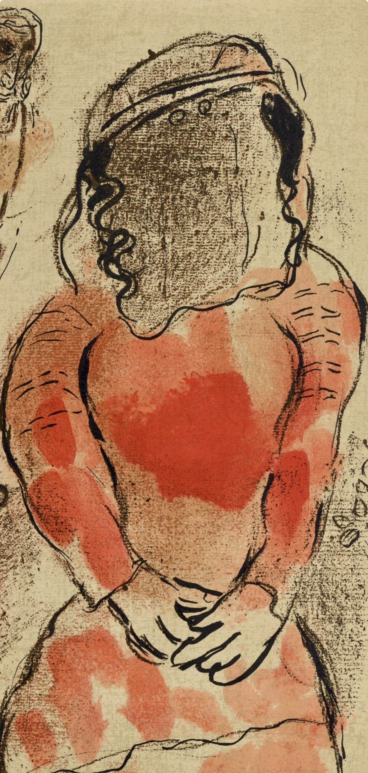 Marc Chagall, The daughter-in-law of Judah (Mourlot 117-46; Cramer 25), Drawings from the Bible, Verve: Revue, Limited Edition Lithograph