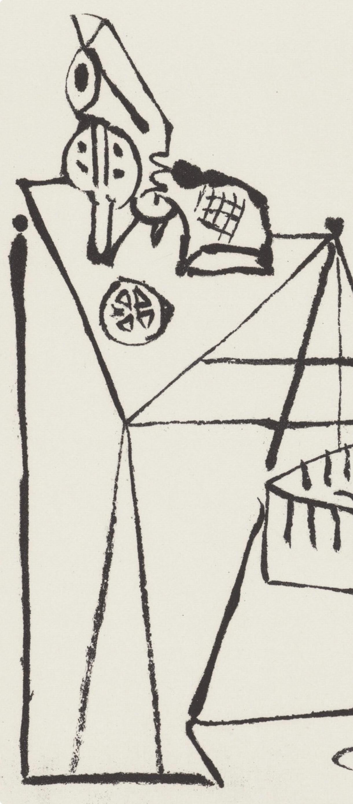 Óscar Domínguez, Composition, Feuilles éparses, Limited Edition Etching