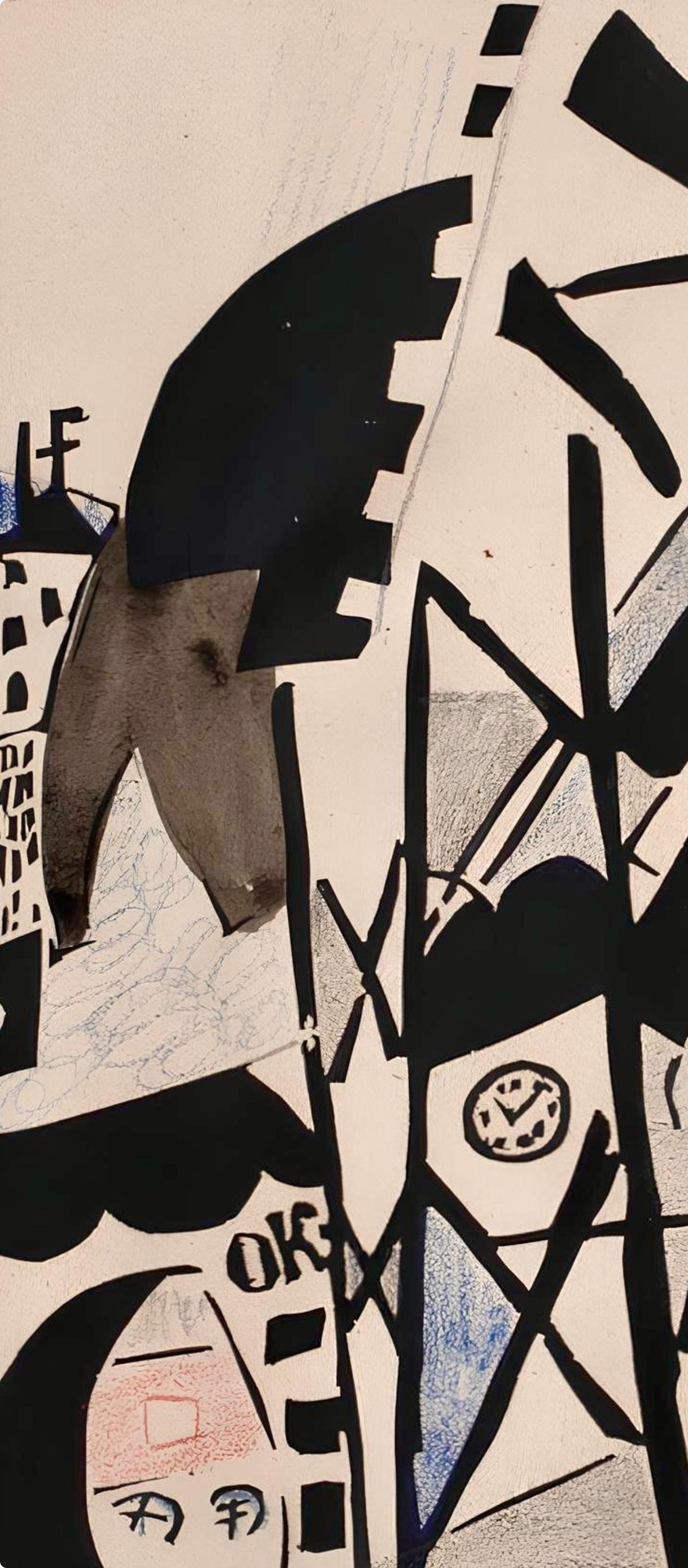 Jean Pougny, Composition, Pougny, dix linogravures originales, 1914-1920, Limited Edition Linocut